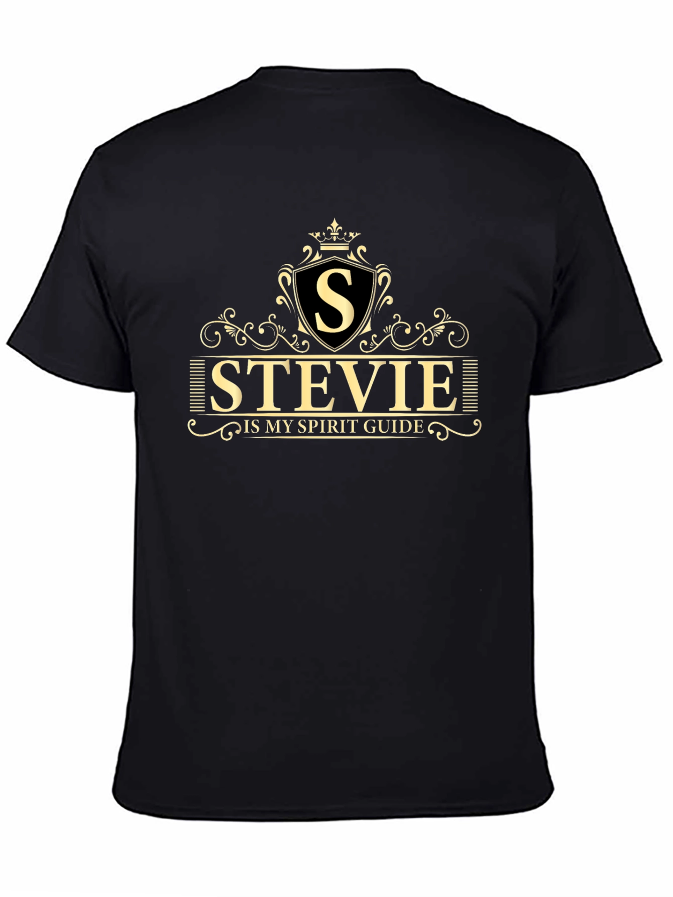 Stevie is My Spirit Guide Black T-Shirt