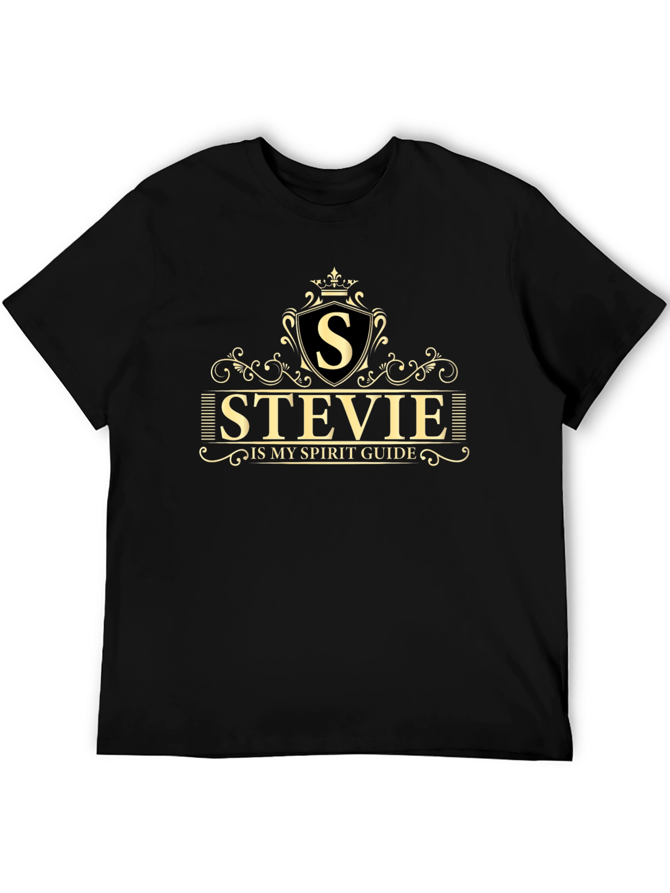 Stevie is My Spirit Guide Black T-Shirt