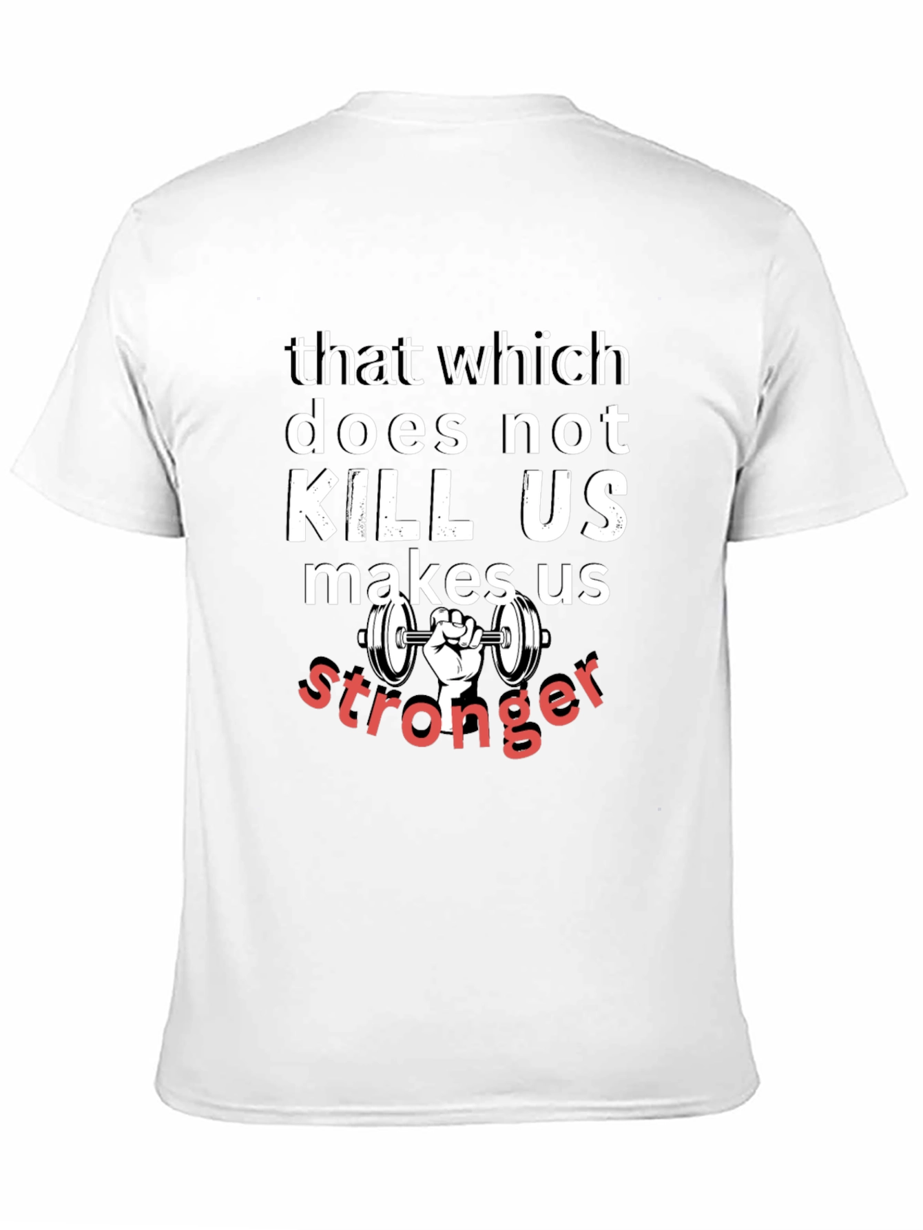 Motivational Workout T-Shirt - Stronger Quote