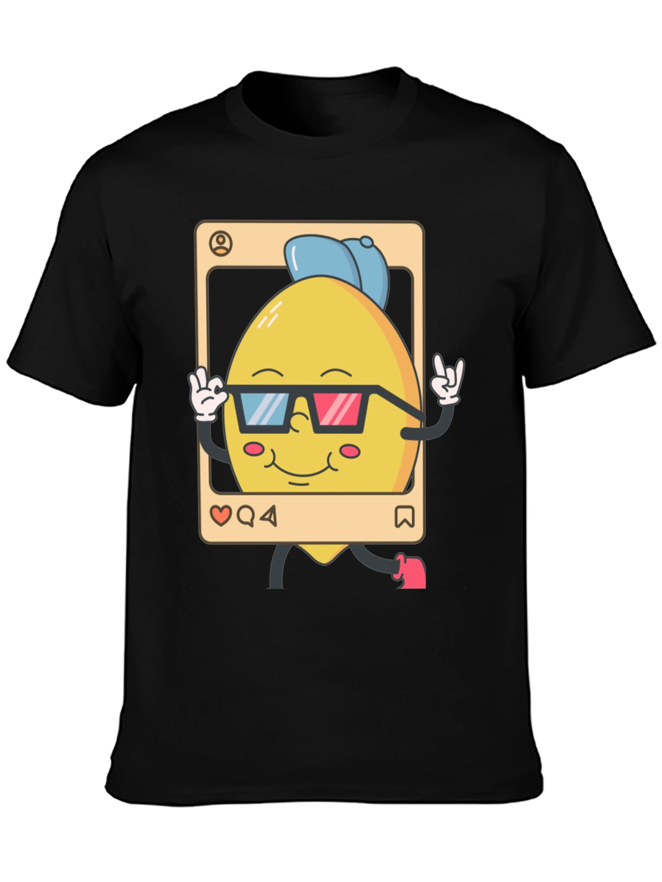 Cool Lemon Cartoon Graphic T-Shirt