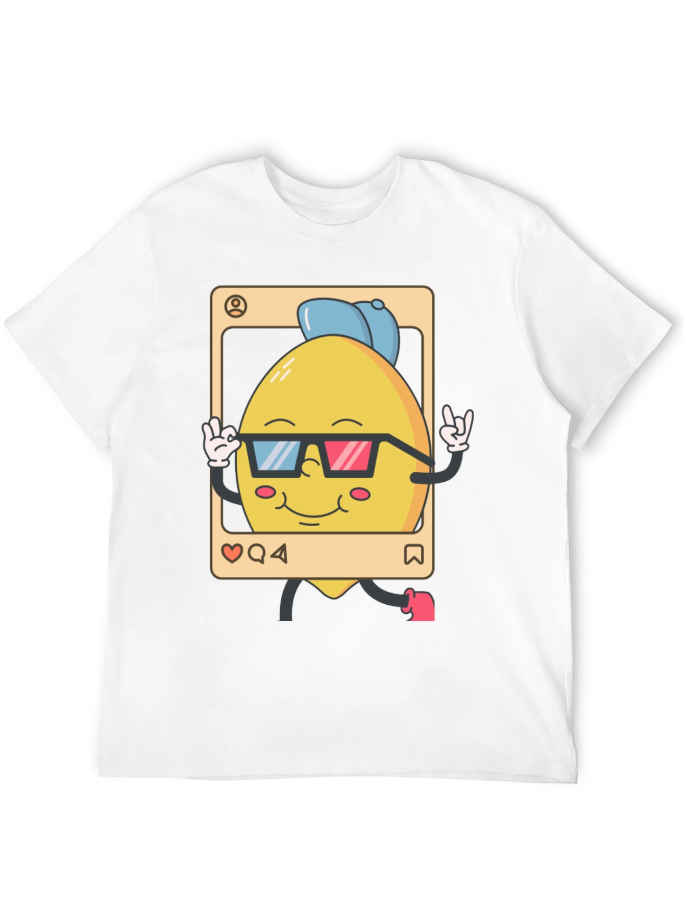 Cool Lemon Cartoon Graphic T-Shirt