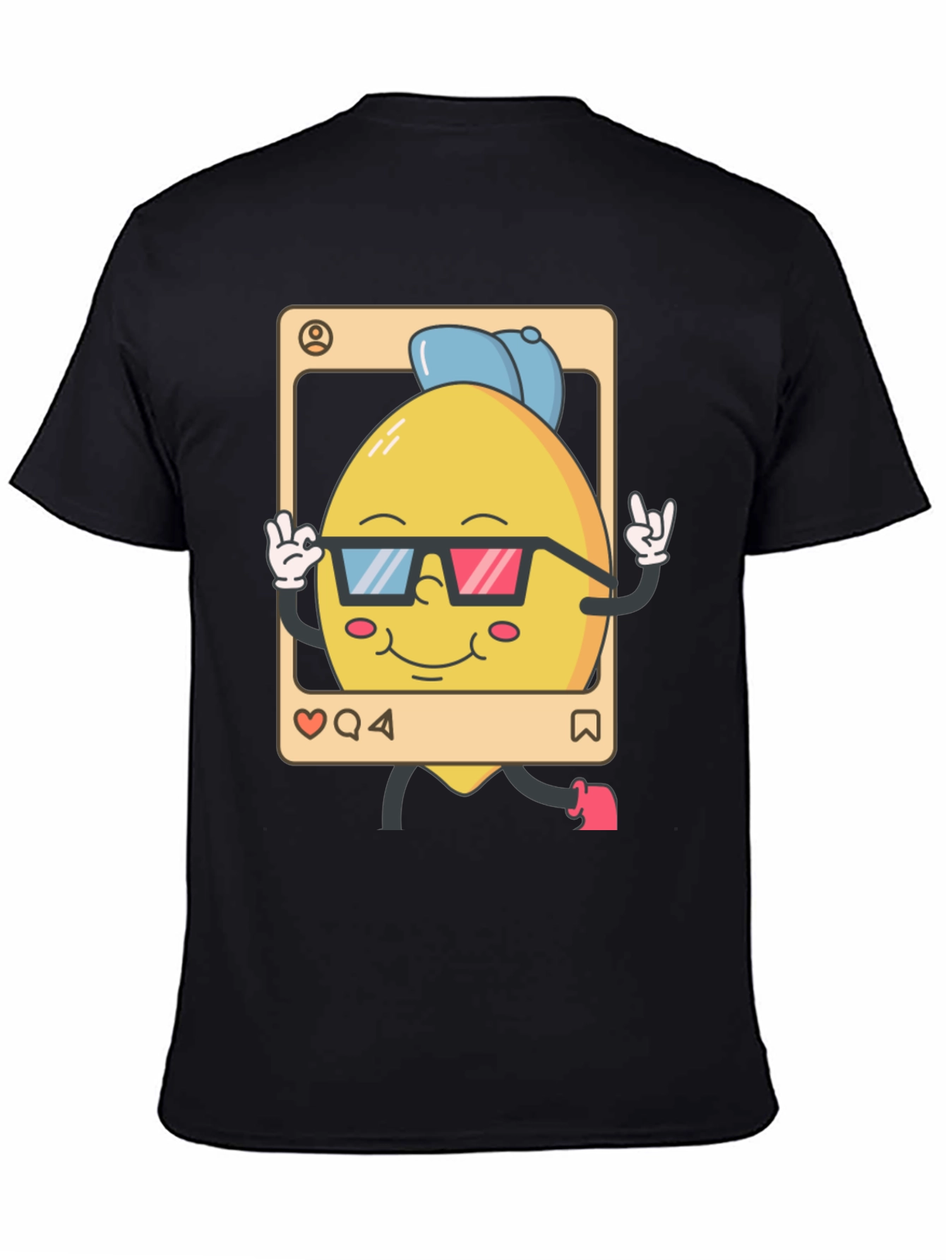 Cool Lemon Cartoon Graphic T-Shirt