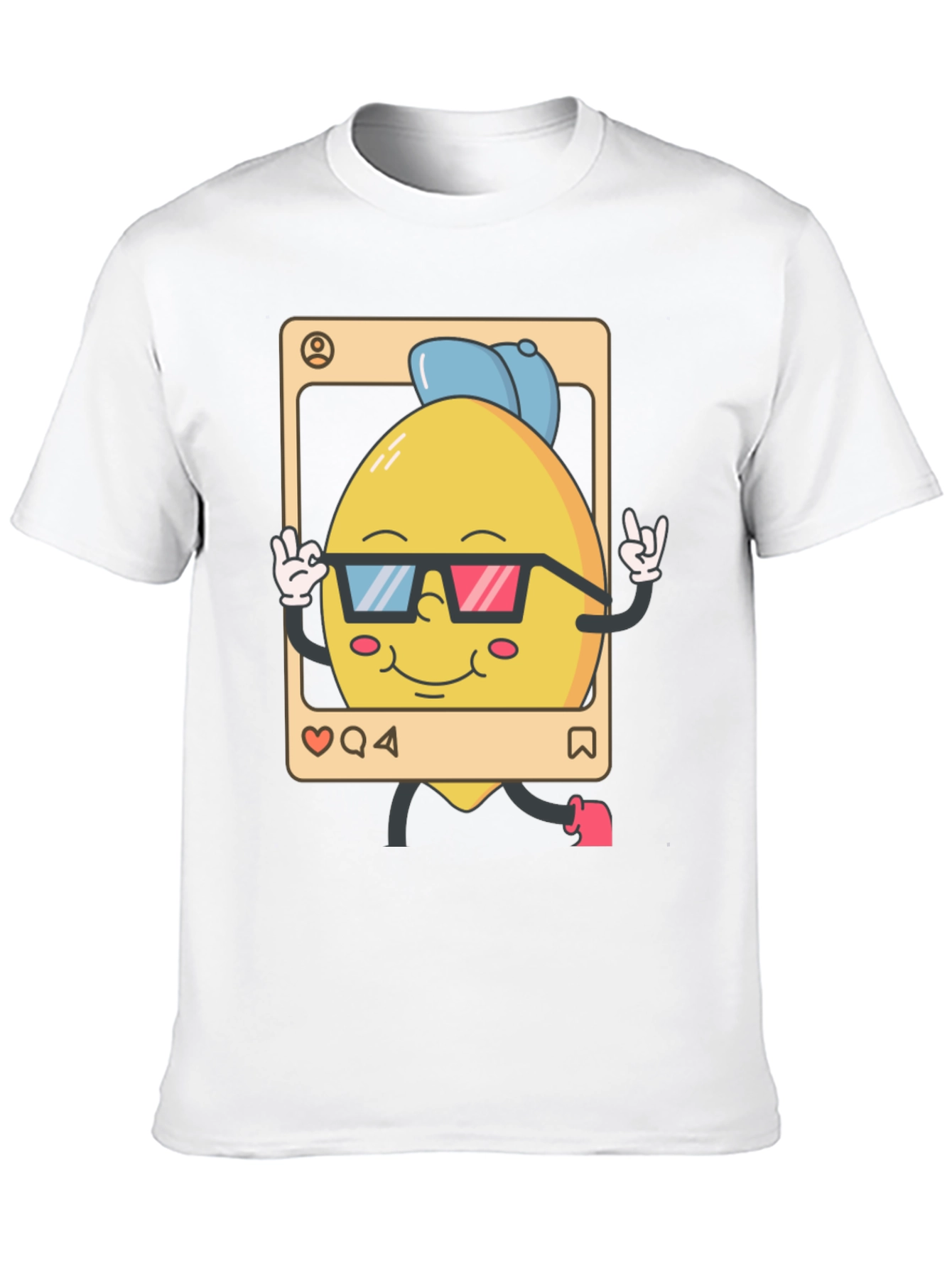 Cool Lemon Cartoon Graphic T-Shirt