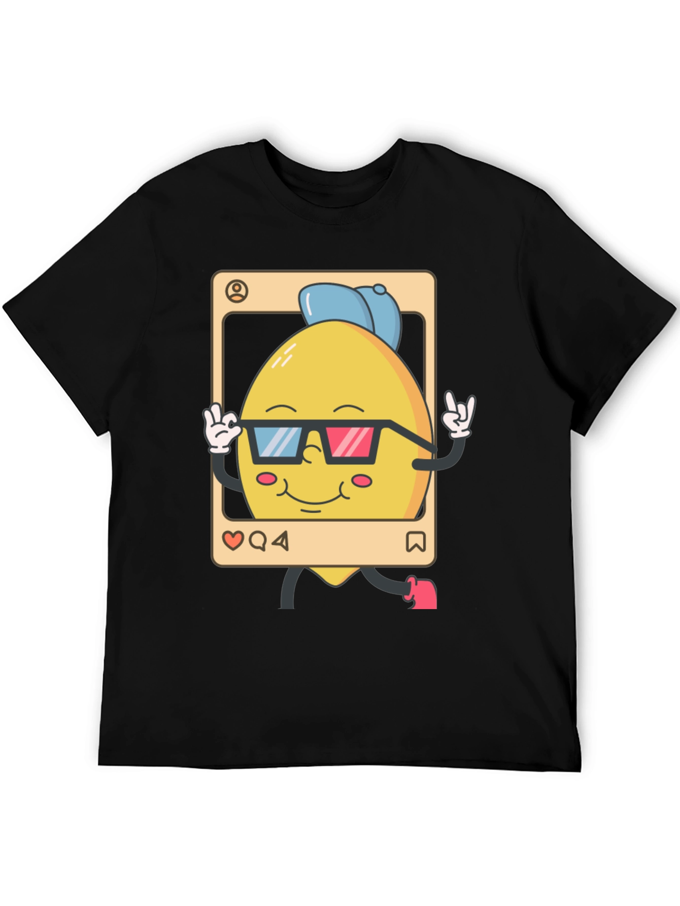 Cool Lemon Cartoon Graphic T-Shirt