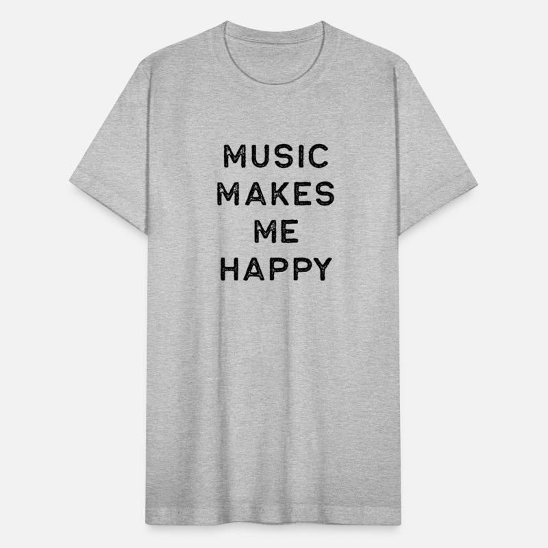 Music Shirt Music Makes Me Happy Dark Song Writer Musician Guitar Player Singer Gift