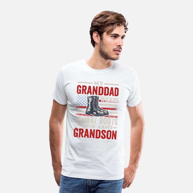 My Granddad Wears Combat Boots Proud Army Grandson