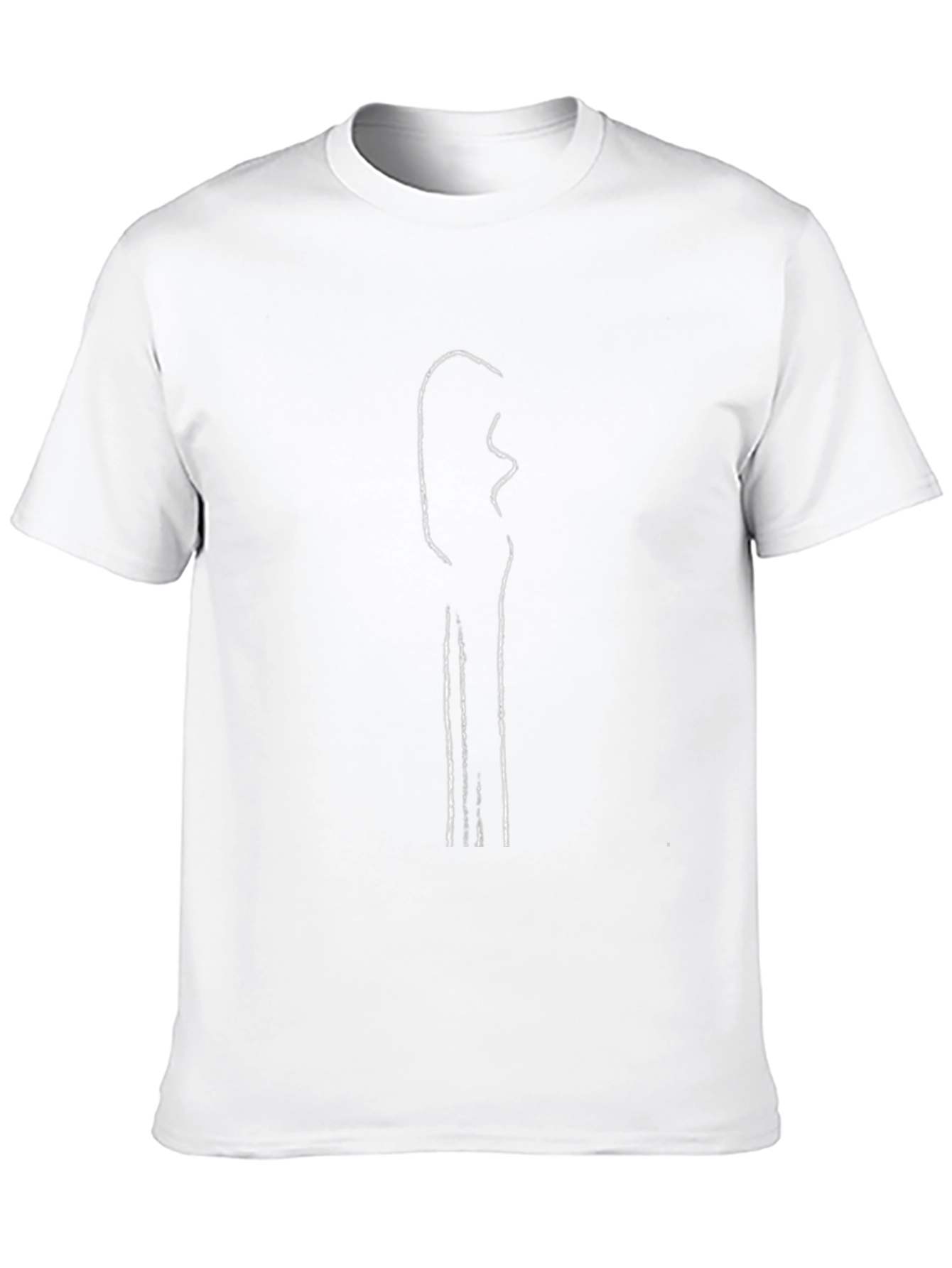 Minimalist Guitar Headstock Outline T-Shirt - Black