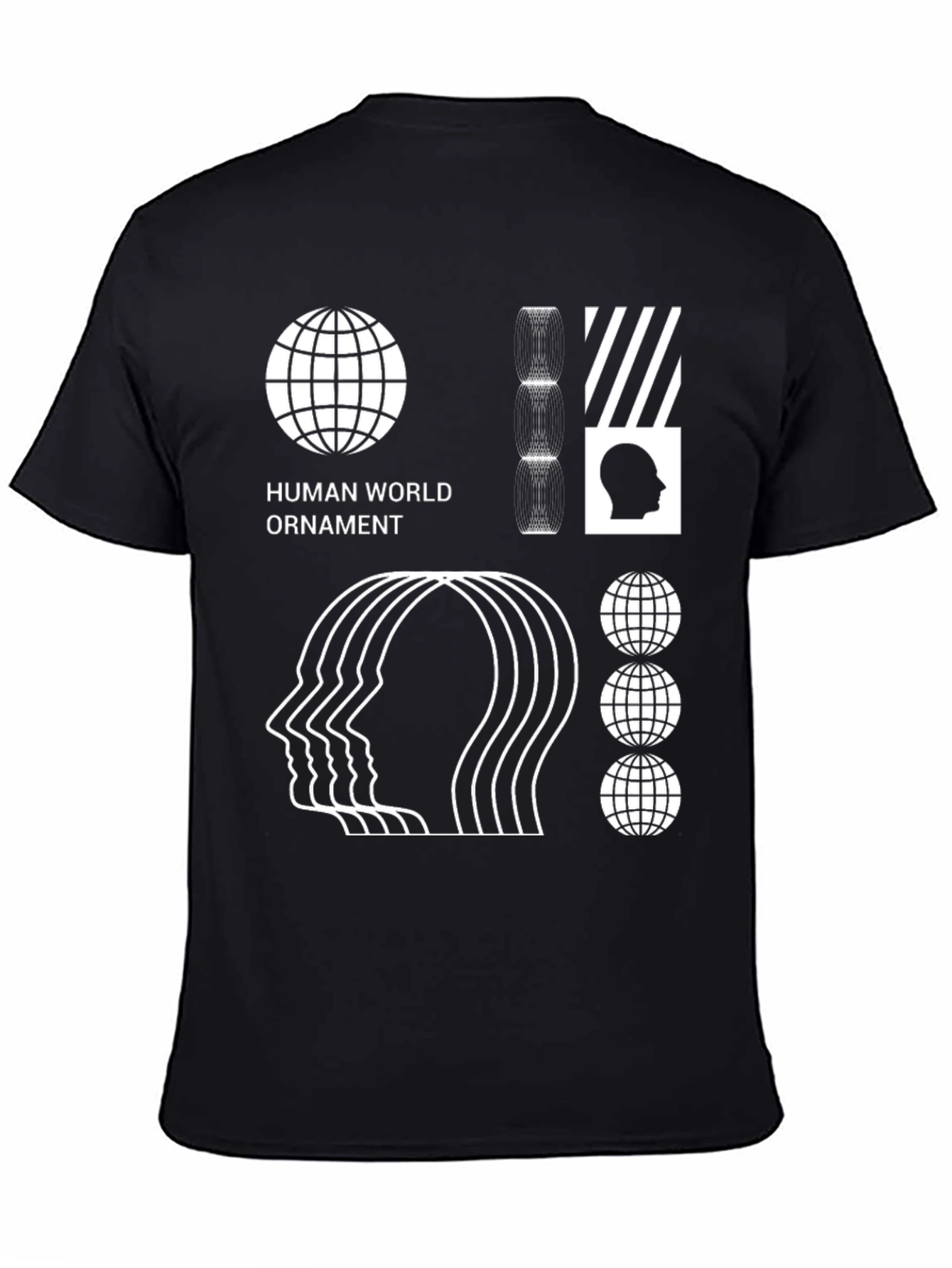 Abstract Graphic Print Black T-Shirt