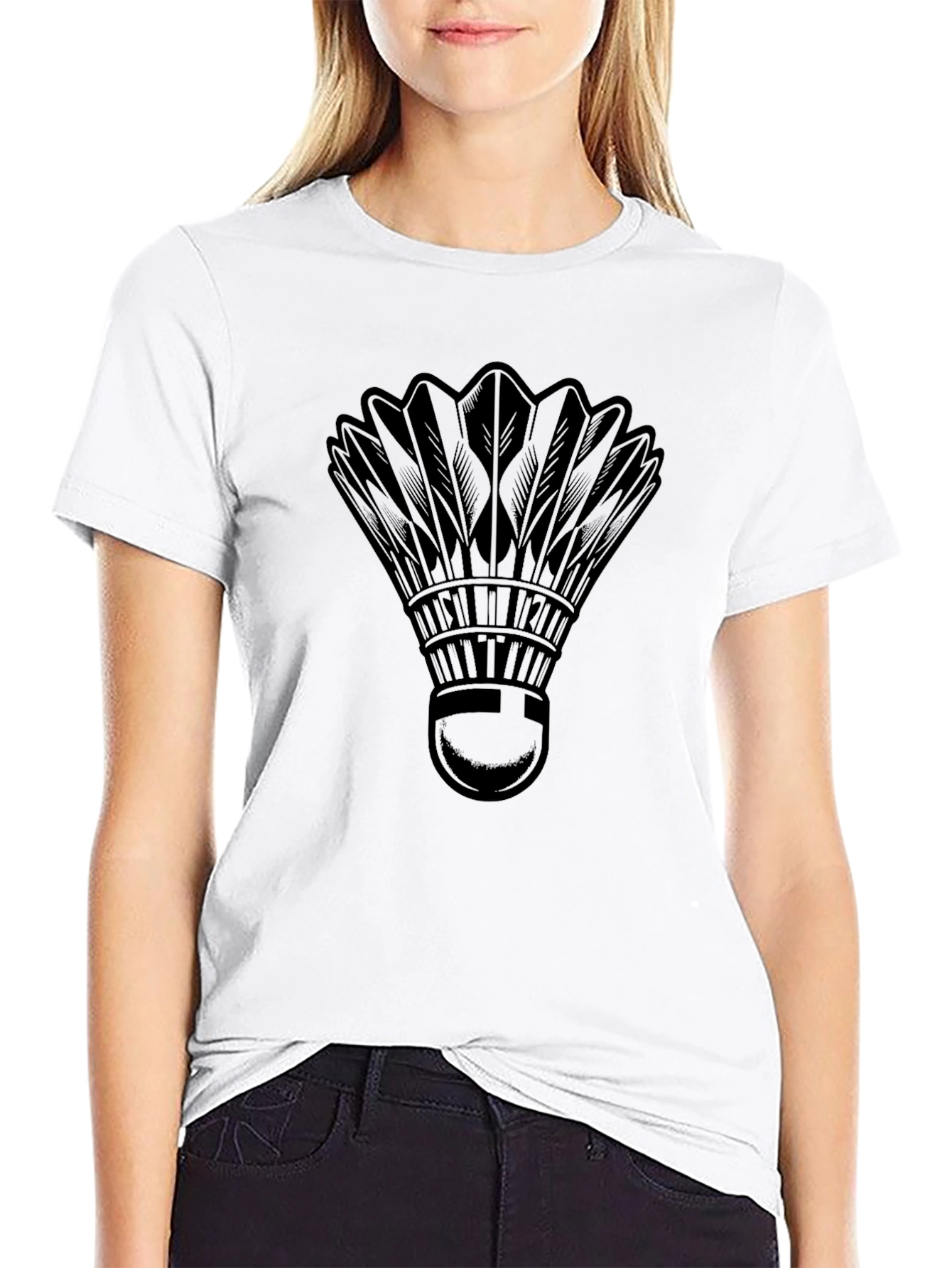 Badminton Shuttlecock Graphic Tee - Sporty & Stylish