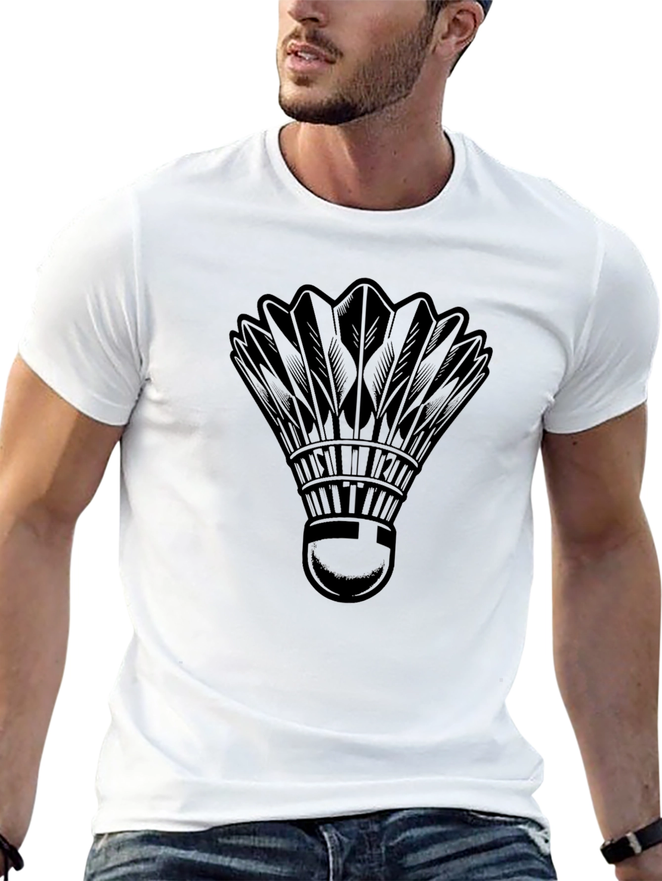 Badminton Shuttlecock Graphic Tee - Sporty & Stylish