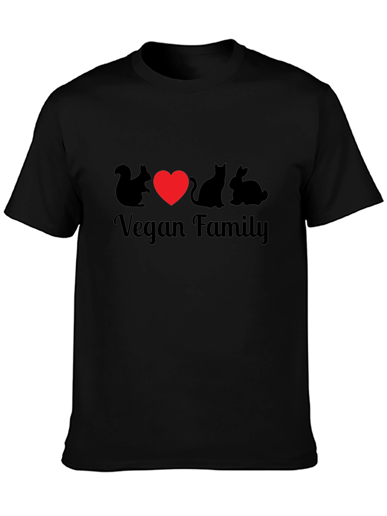 Vegan Family Graphic T-Shirt - Animal Lover Tee