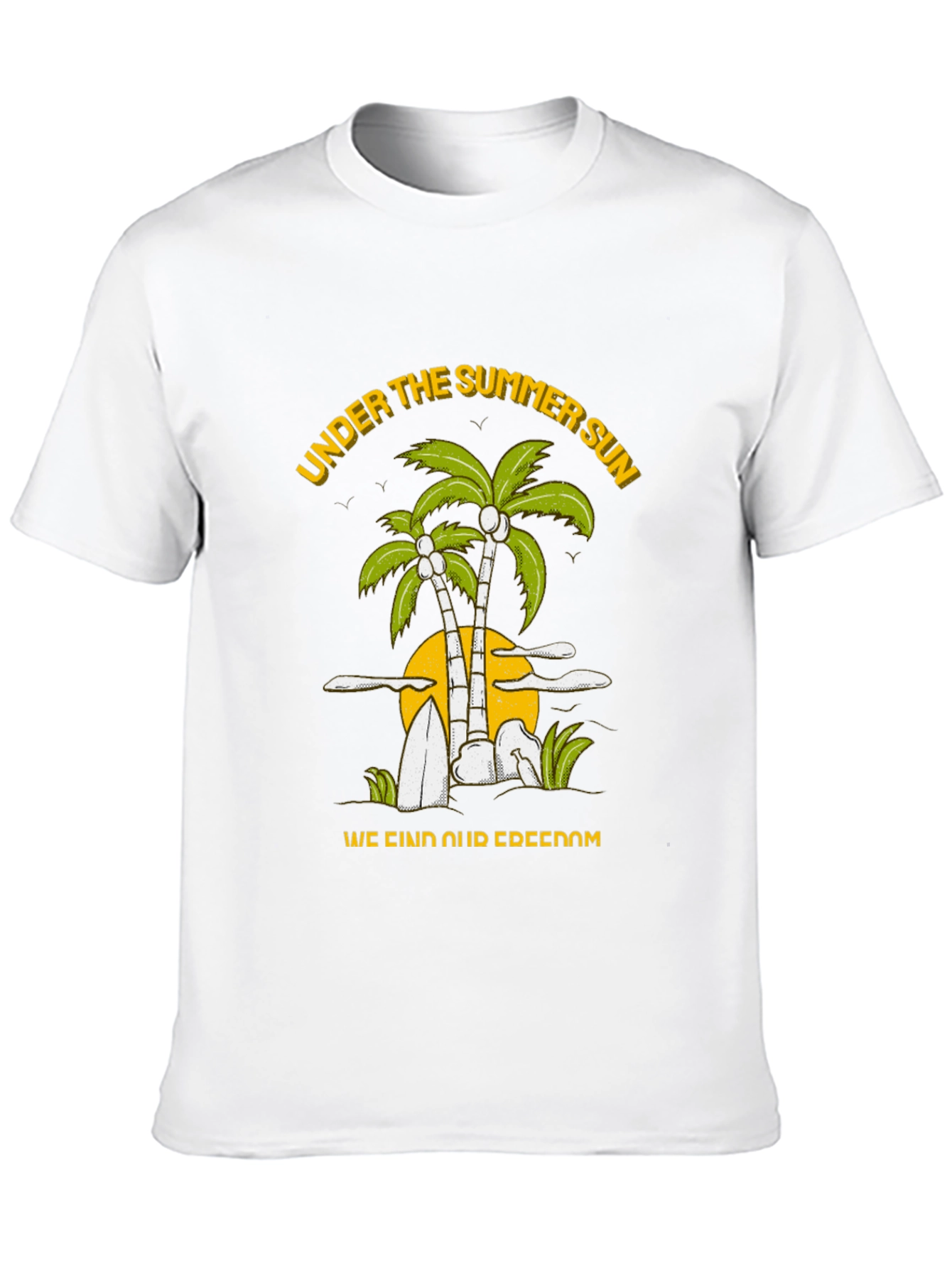 Summer Sun Palm Tree Graphic Tee