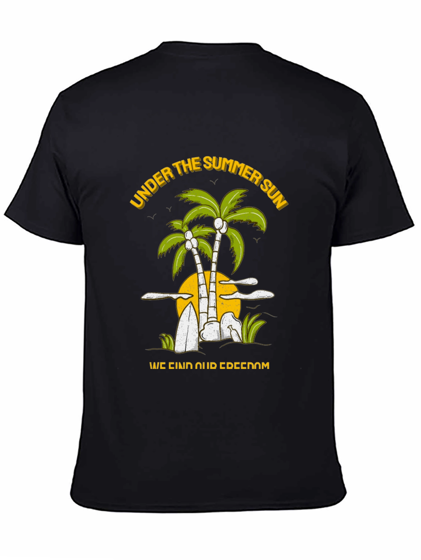 Summer Sun Palm Tree Graphic Tee