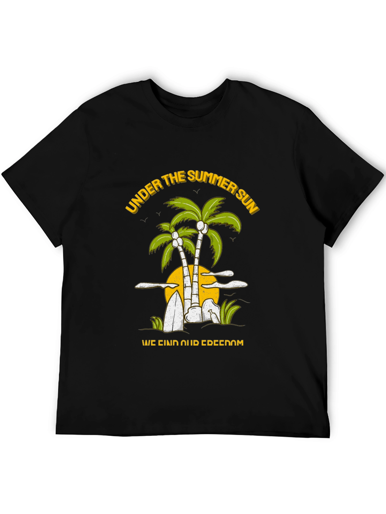 Summer Sun Palm Tree Graphic Tee