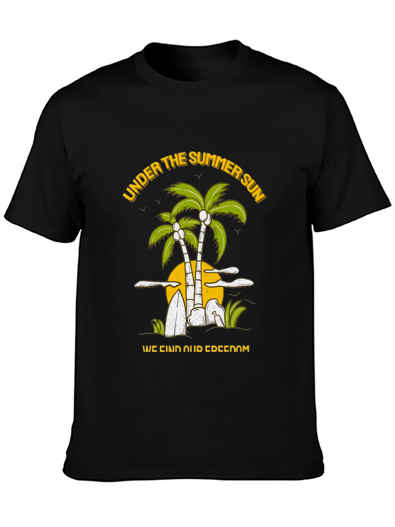 Summer Sun Palm Tree Graphic Tee