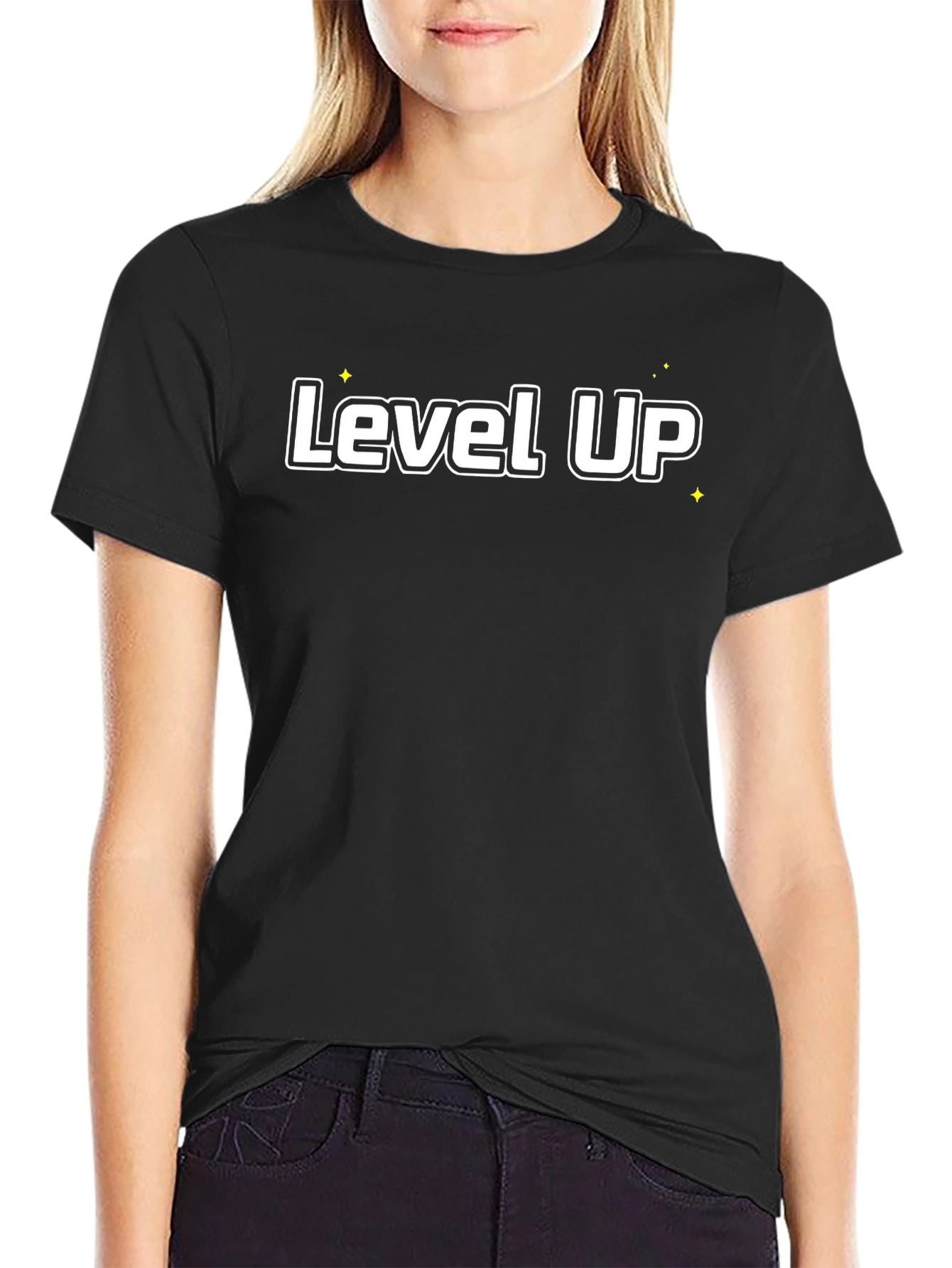 Level Up Graphic Print T-Shirt - Casual Gamer Style