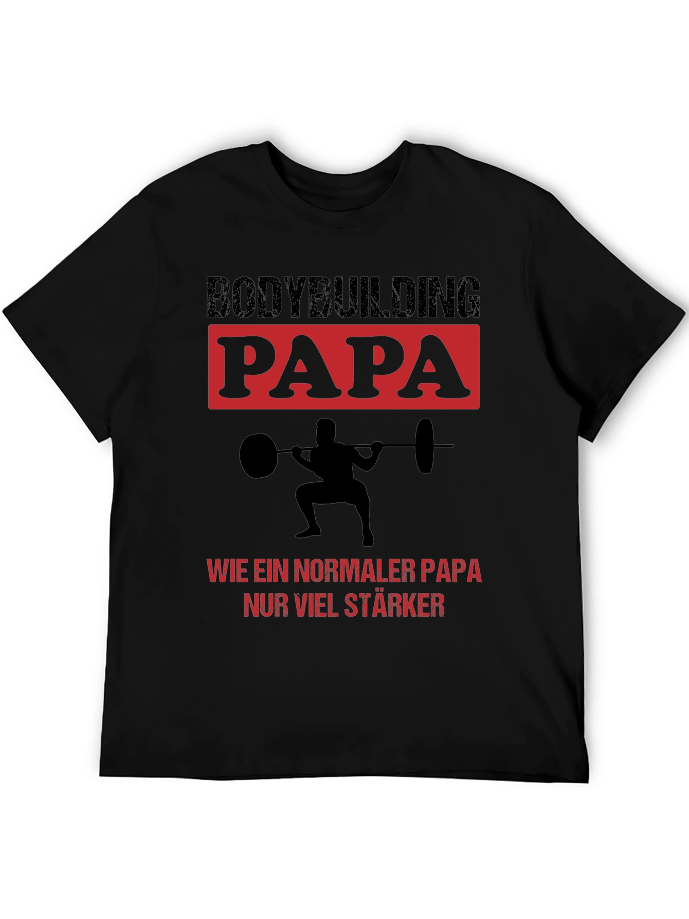 Bodybuilding Papa Graphic Tee - Strong Dad Shirt