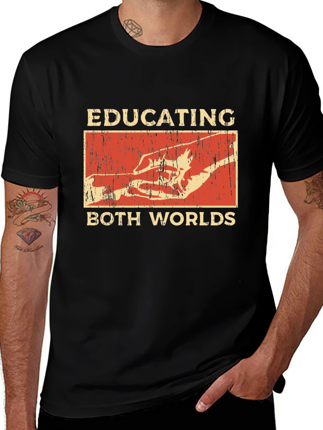 Educating Both Worlds Graphic T-Shirt