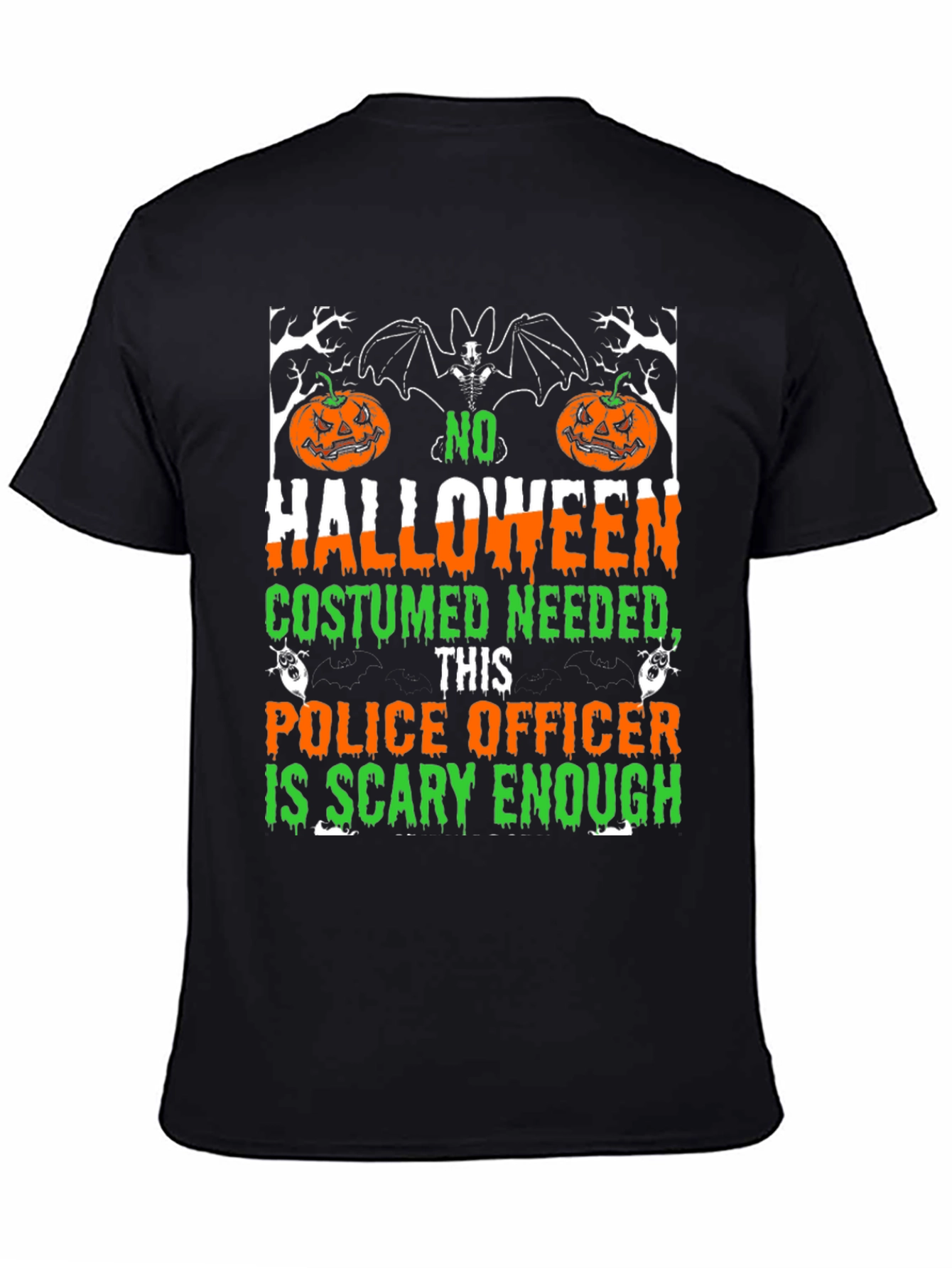 Halloween Police Officer Scary Enough T-Shirt