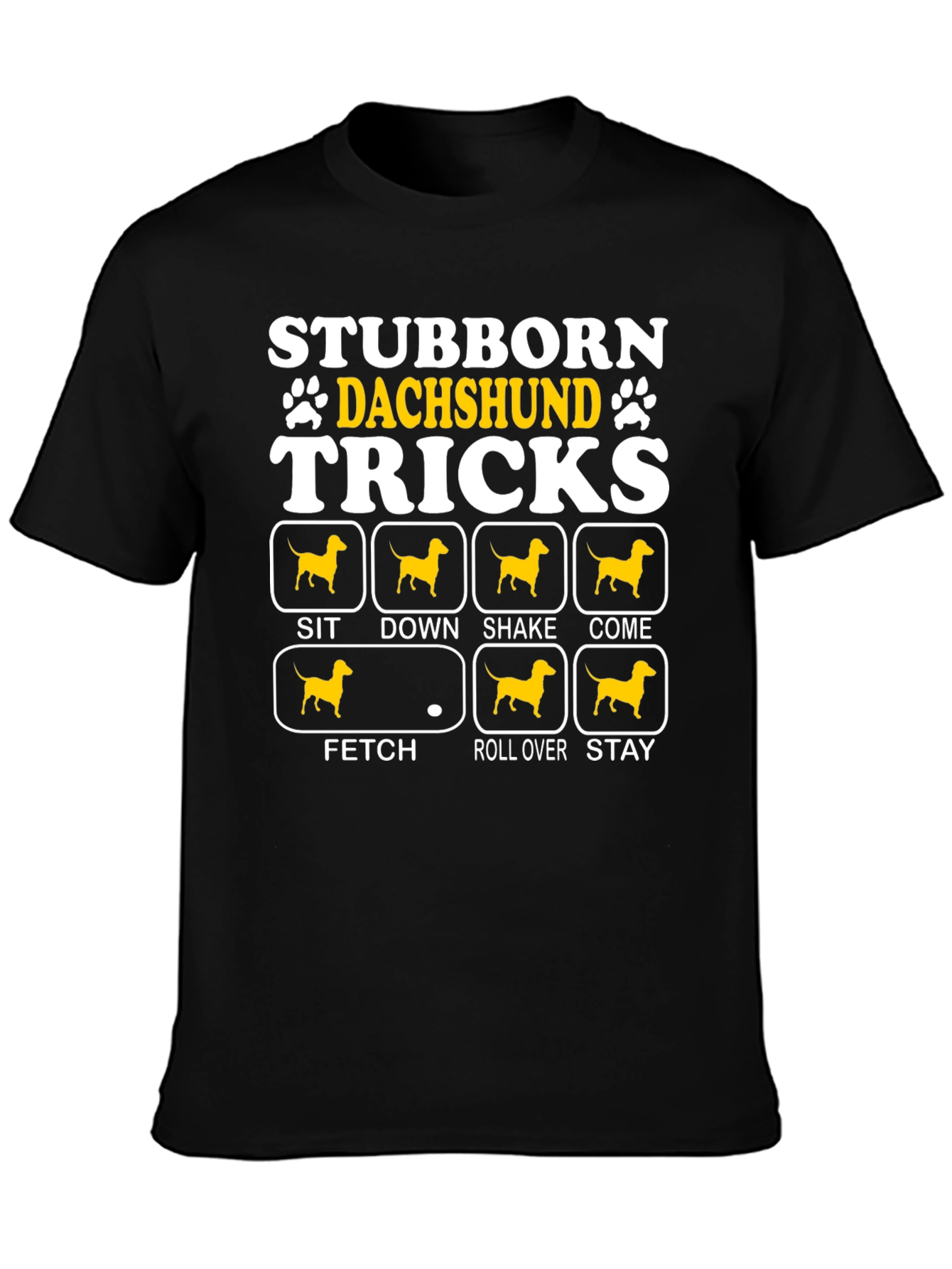 Stubborn Dachshund Tricks Graphic T-Shirt
