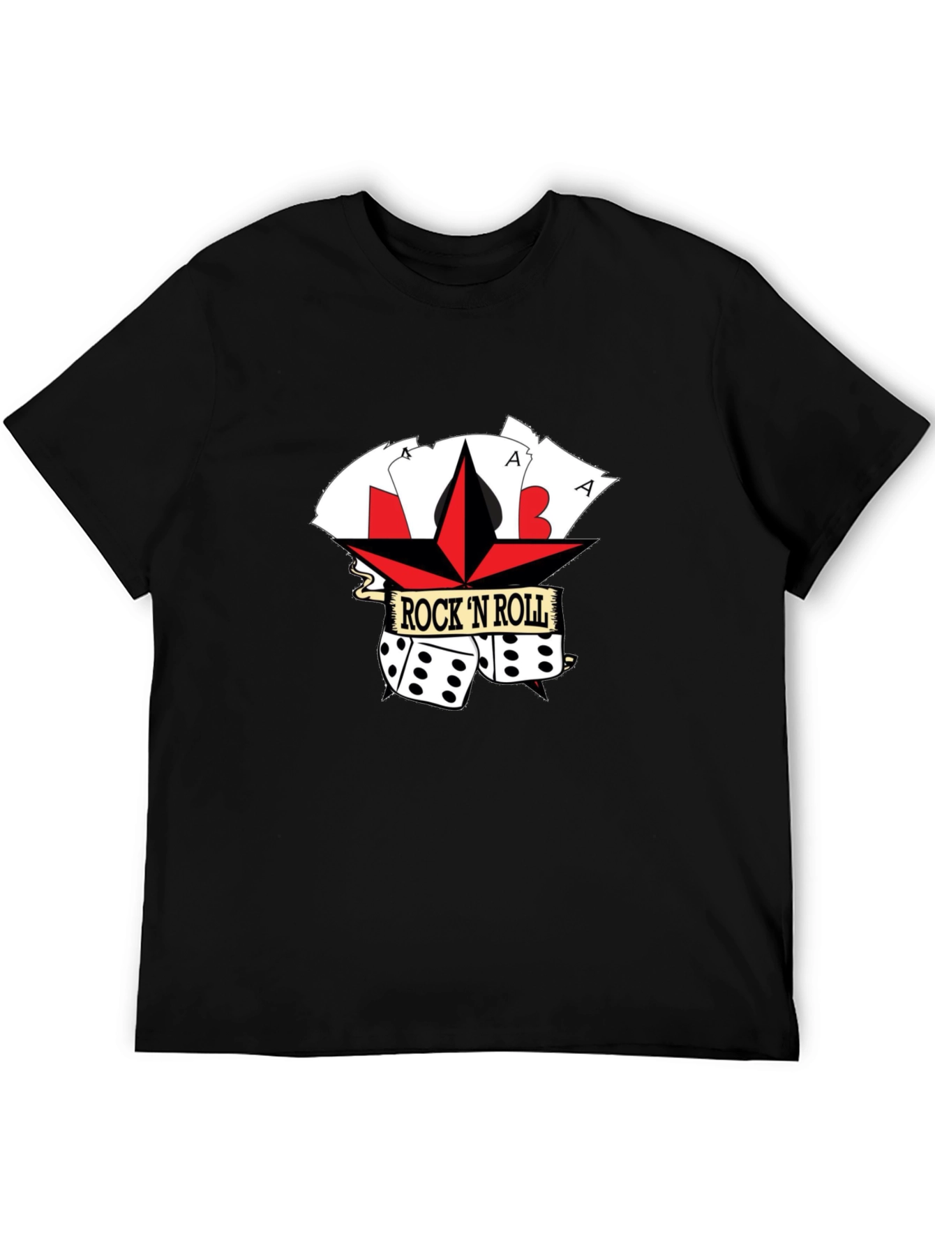 Rock N Roll Dice and Card Tee