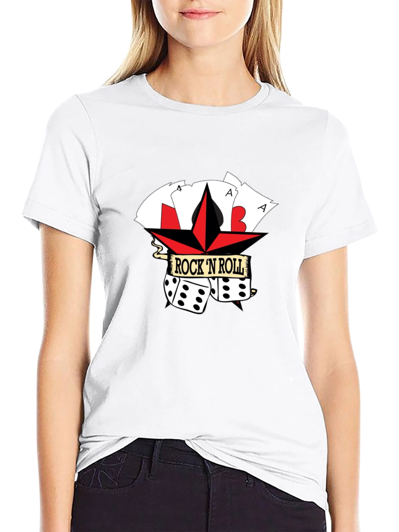 Rock N Roll Dice and Card Tee