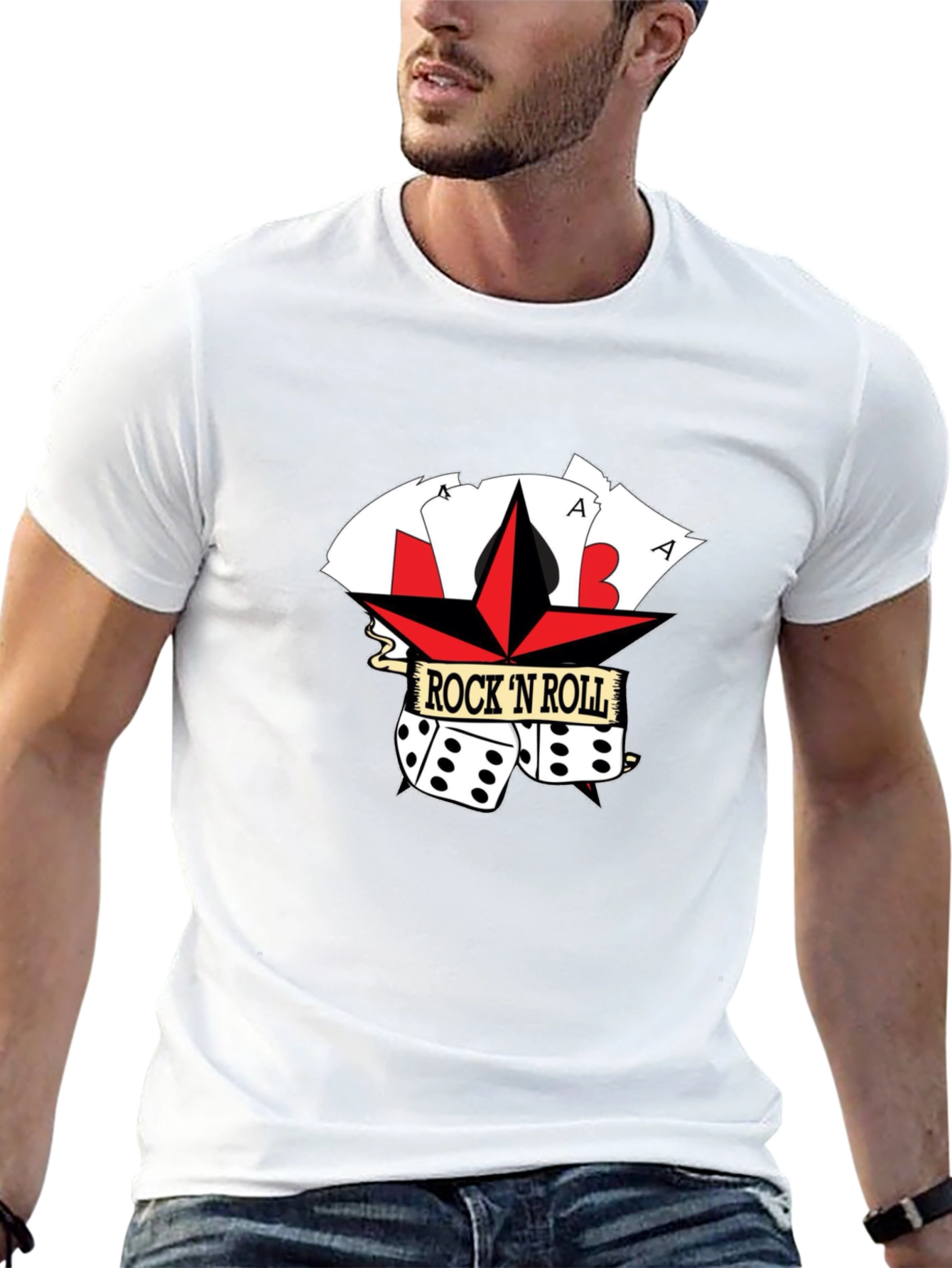 Rock N Roll Dice and Card Tee