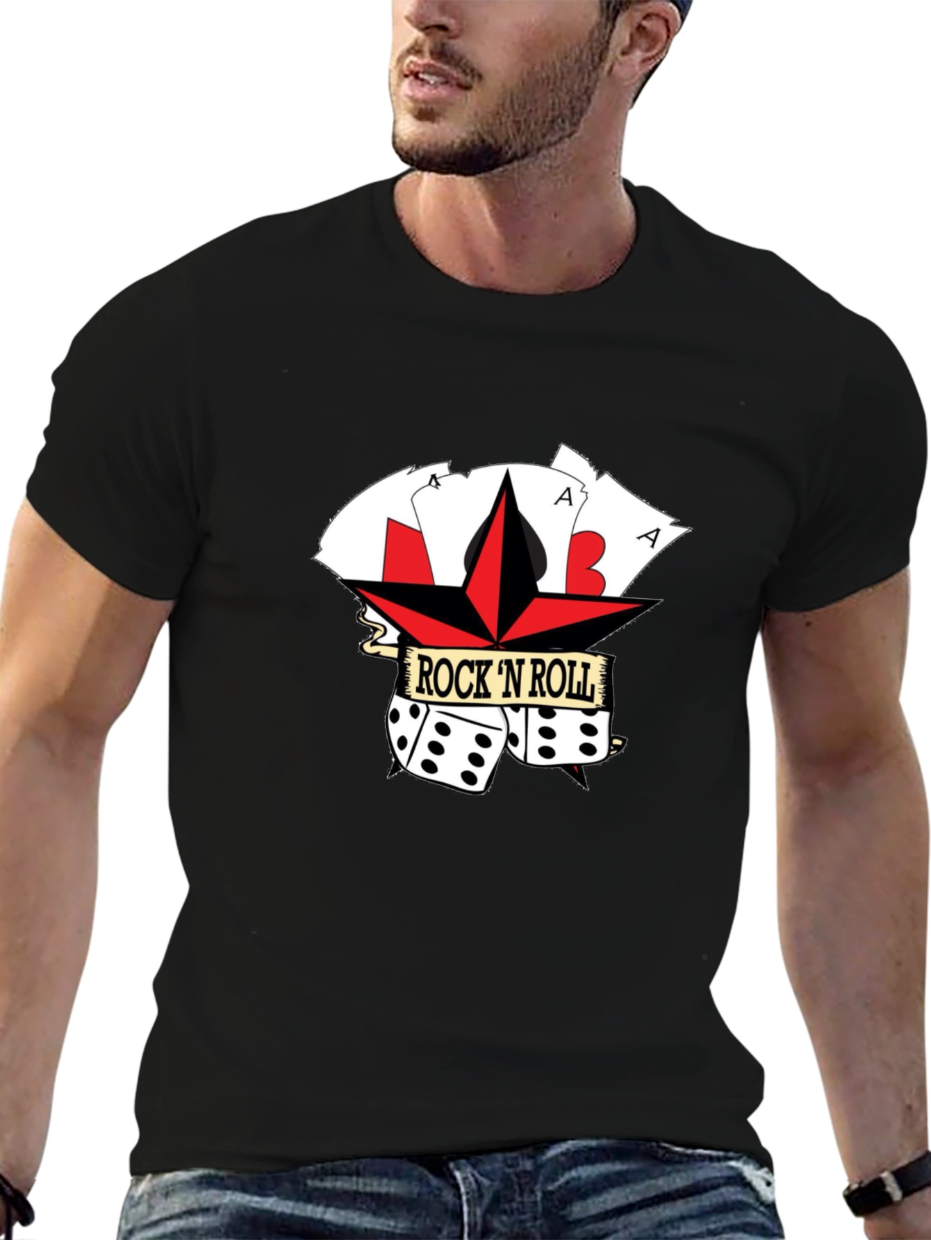 Rock N Roll Dice and Card Tee