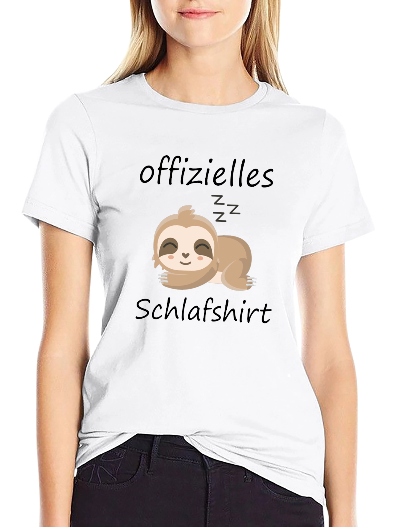 Lazy Sloth Sleep Shirt - Funny German Text
