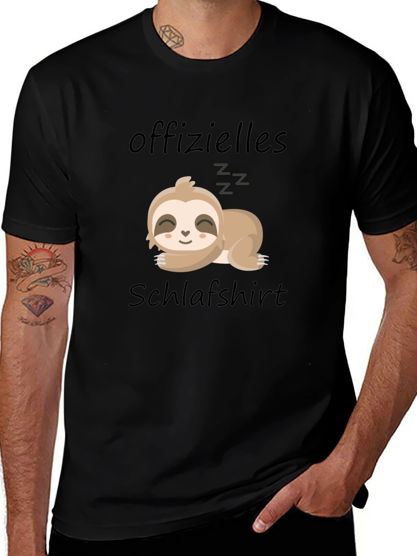 Lazy Sloth Sleep Shirt - Funny German Text