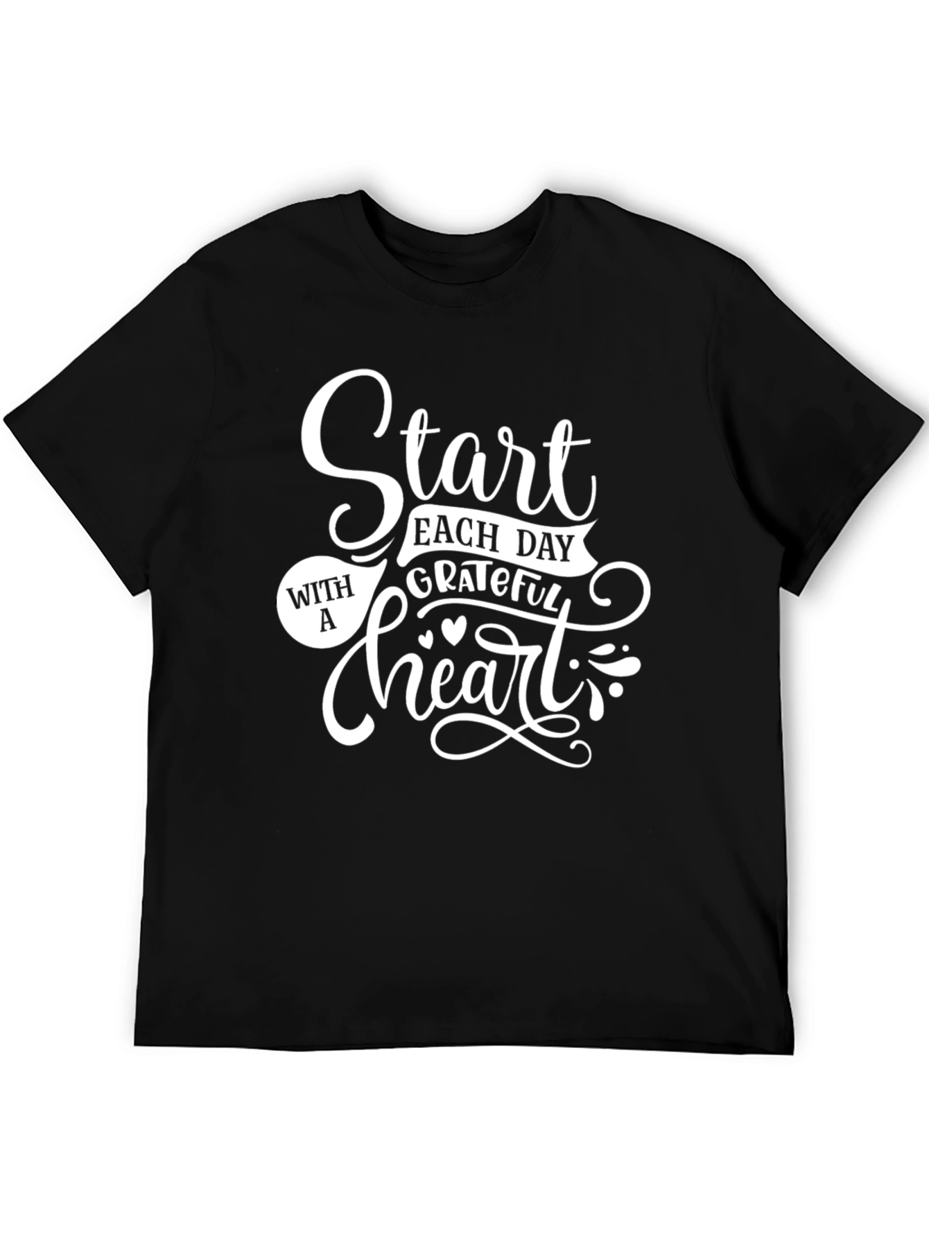 Grateful Heart Black T-Shirt