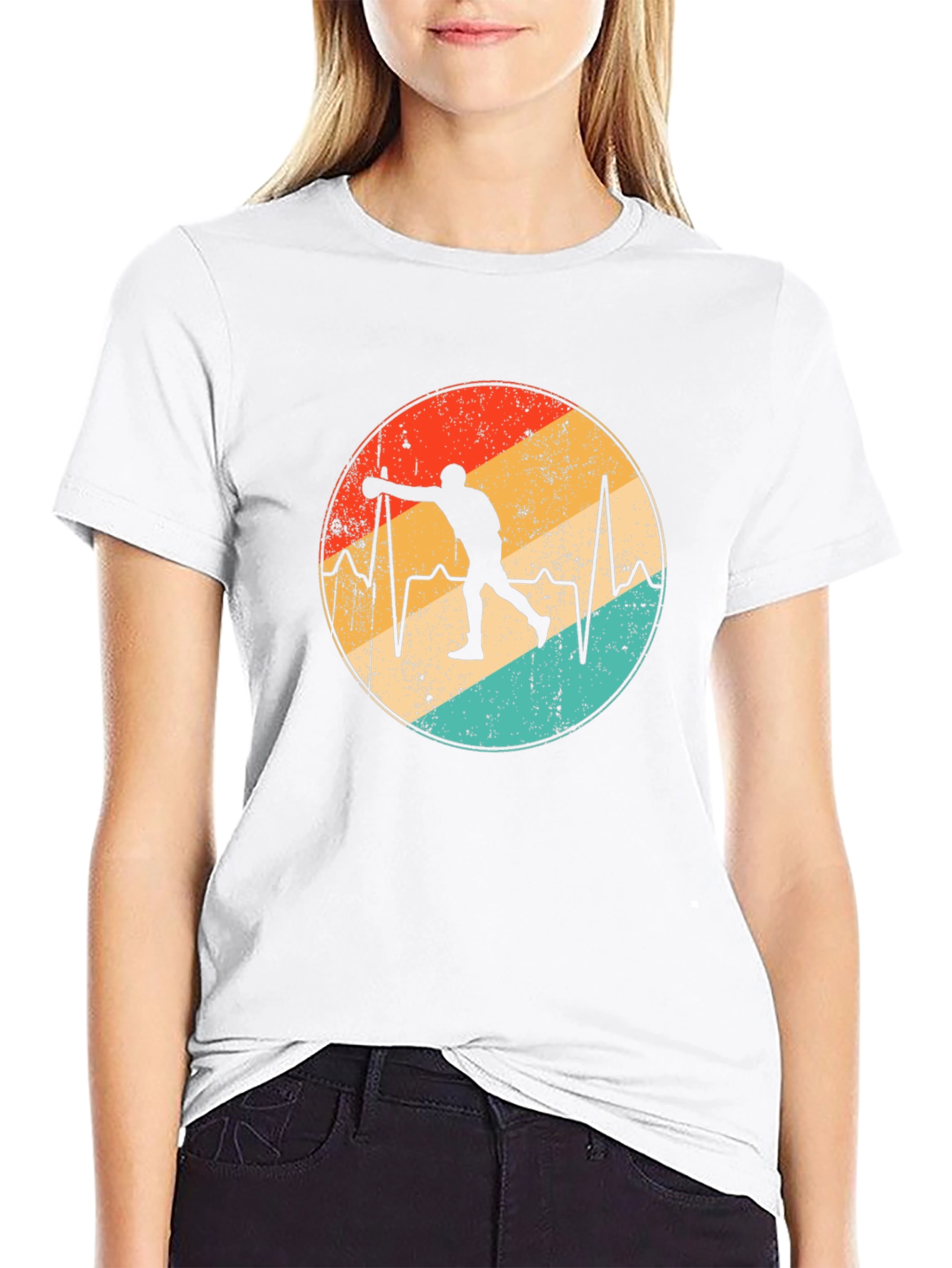 Bowling Heartbeat Graphic Tee - Strike Style!