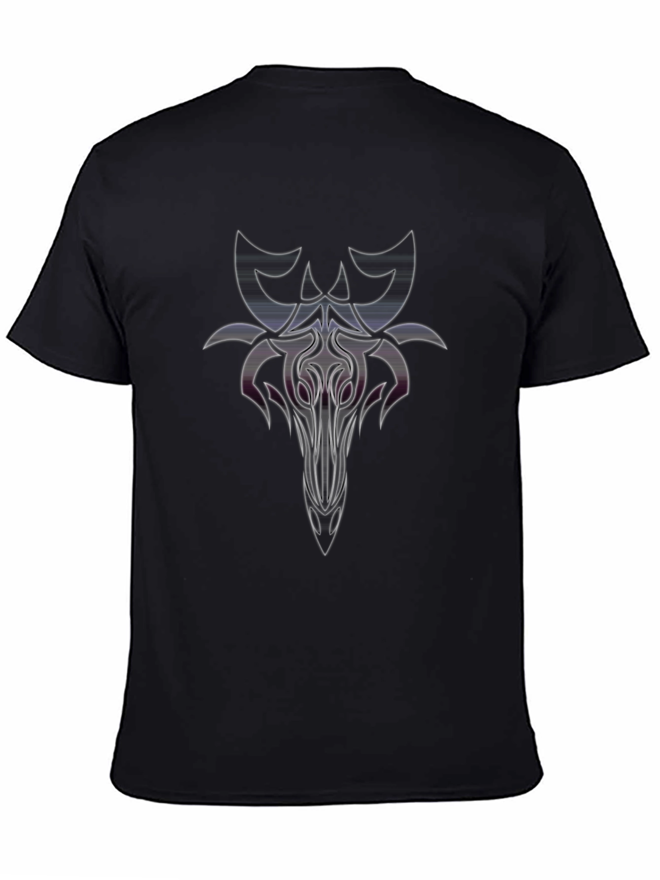 Abstract Graphic Print Mens Black T-Shirt