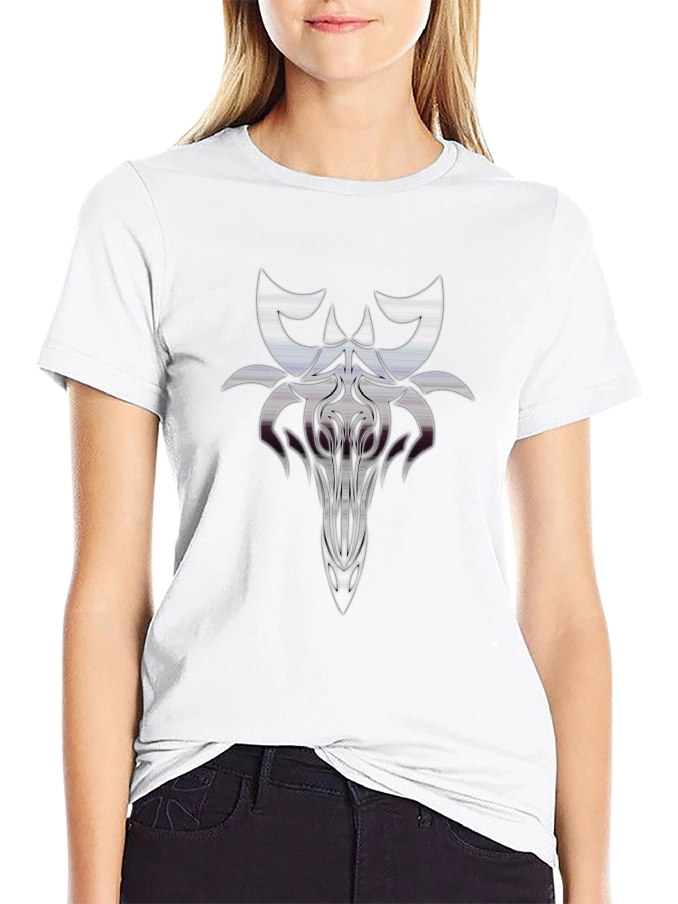 Abstract Graphic Print Mens Black T-Shirt