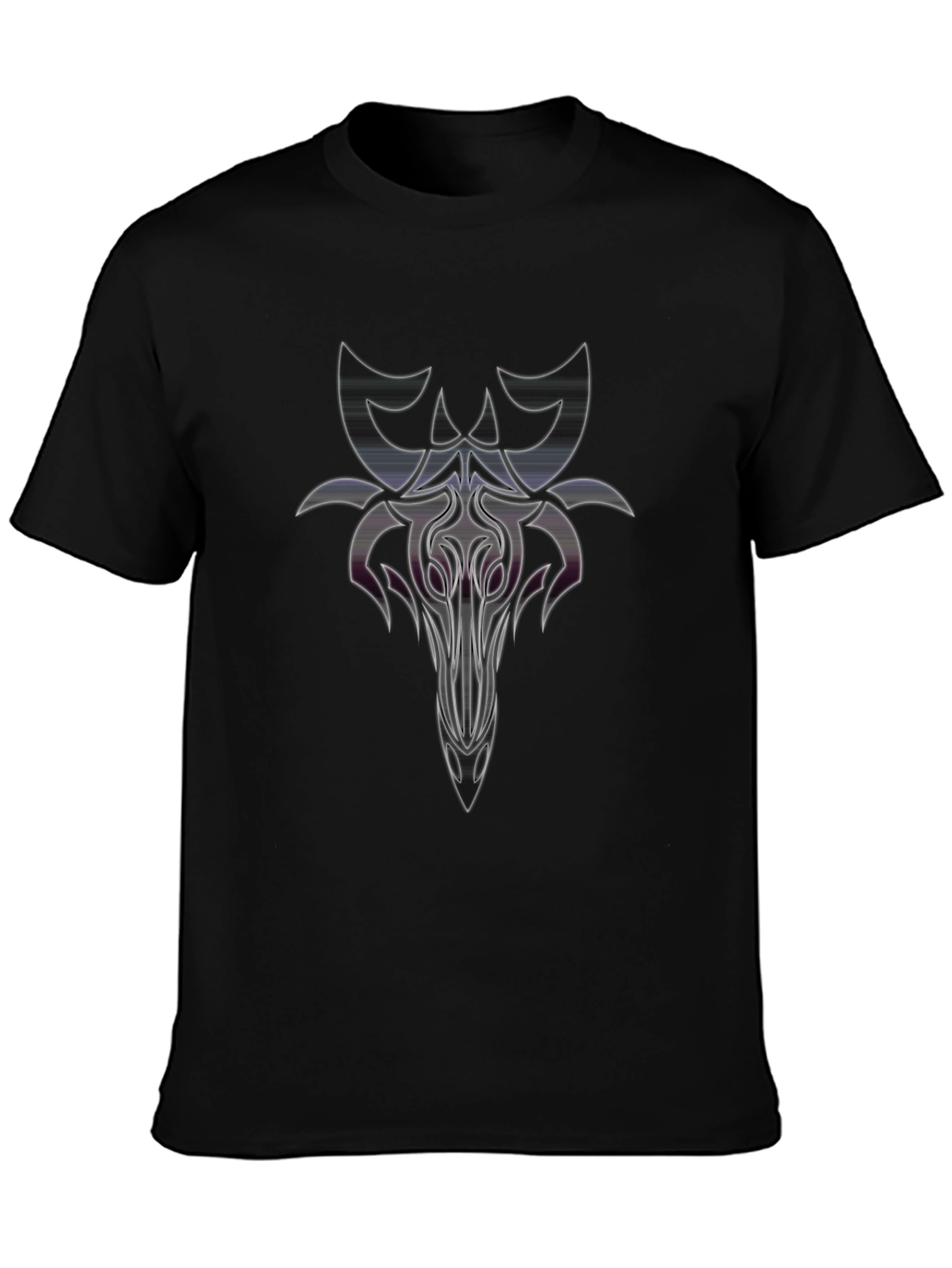Abstract Graphic Print Mens Black T-Shirt
