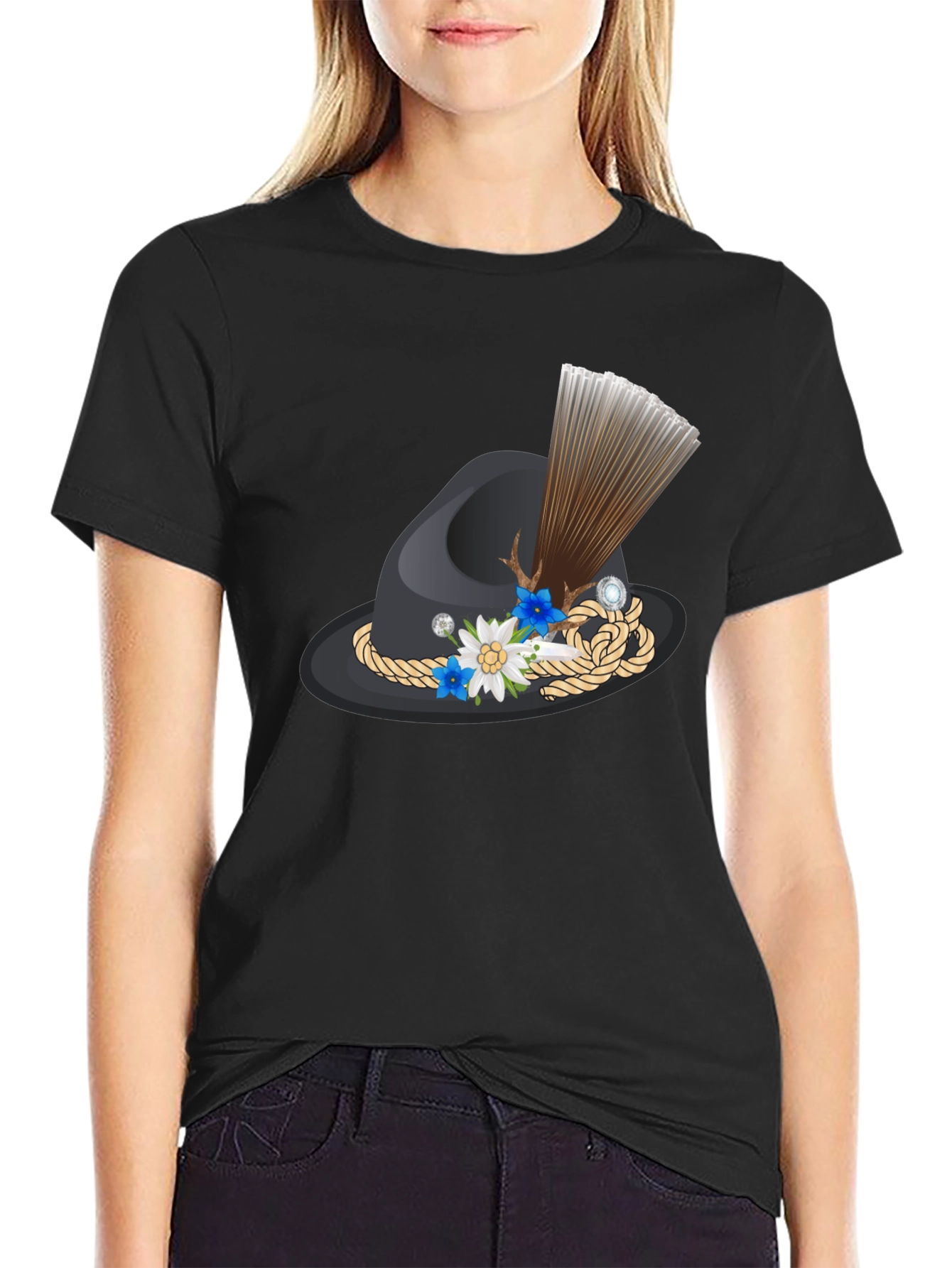 Novelty Hat Graphic Tee - Bavarian Style
