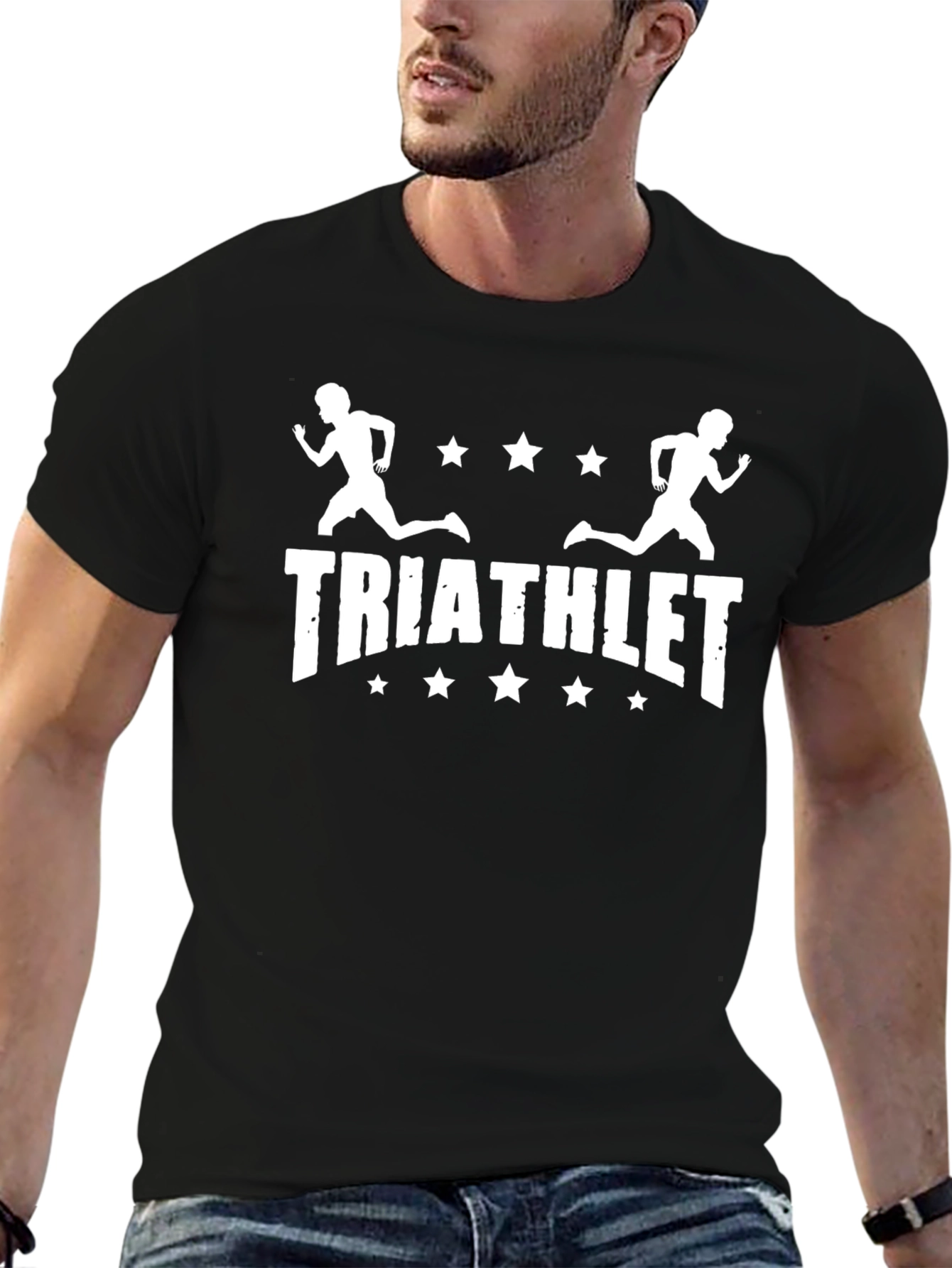 Triathlete Graphic T-Shirt - Black