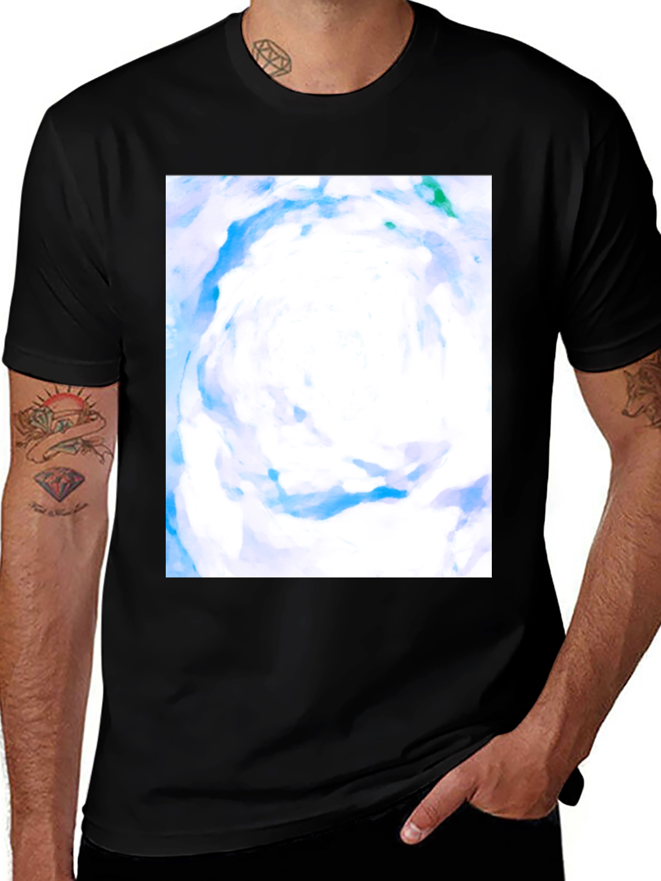 Abstract Art Black T-Shirt