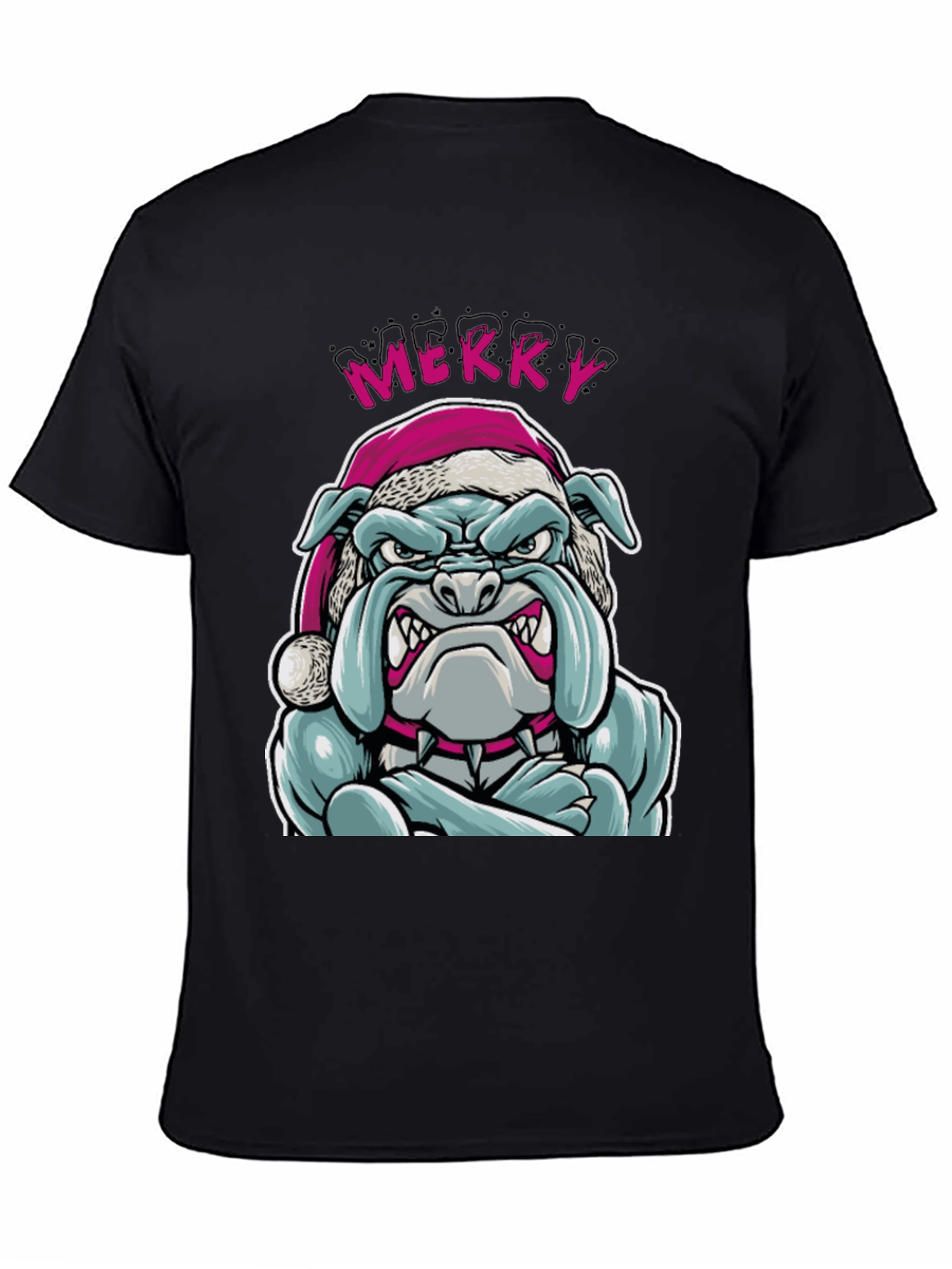 Merry Bulldog Graphic Tee