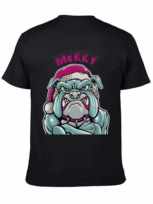 Merry Bulldog Graphic Tee