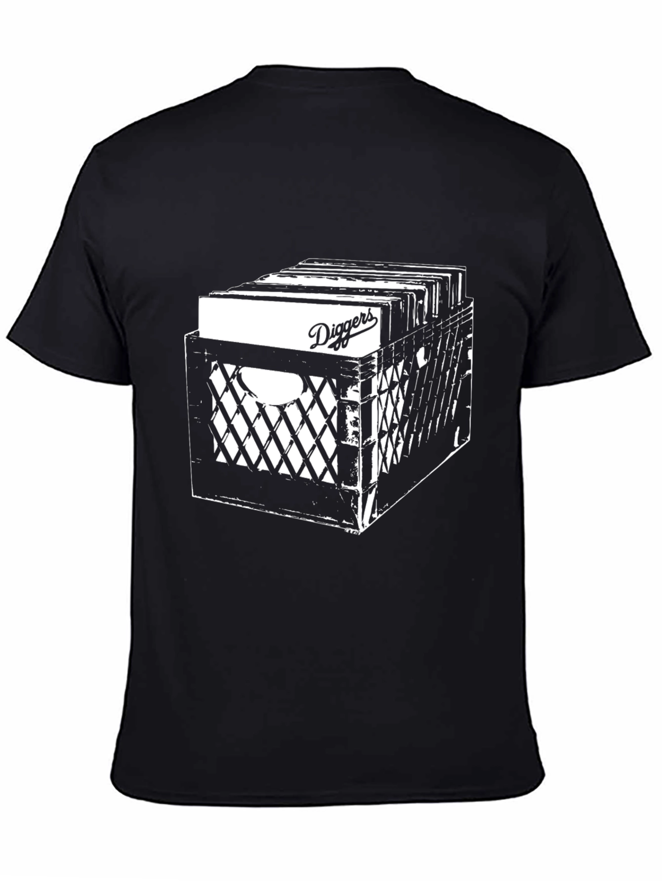 Diggers Record Crate Black T-Shirt