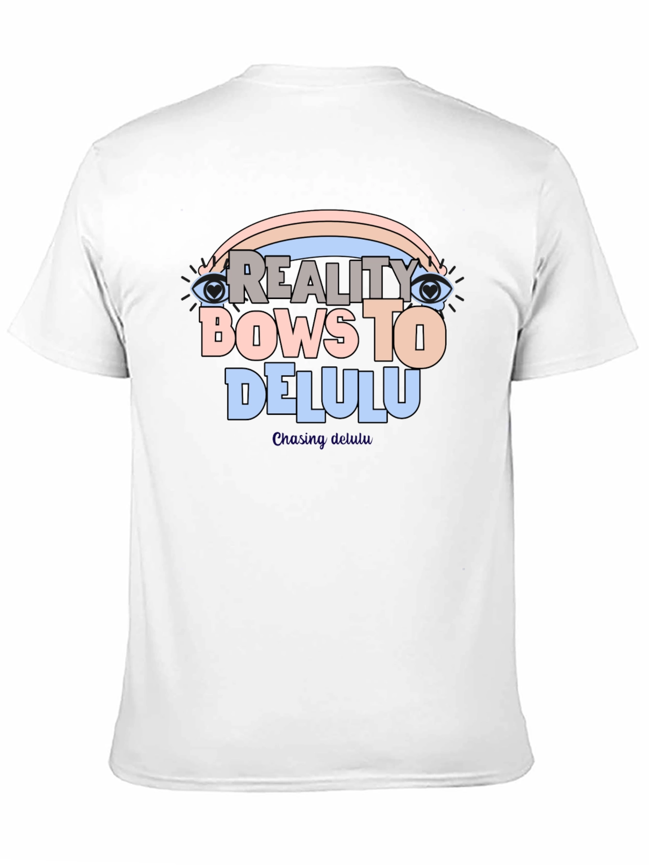 Reality Bows To Delulu Black Graphic T-Shirt