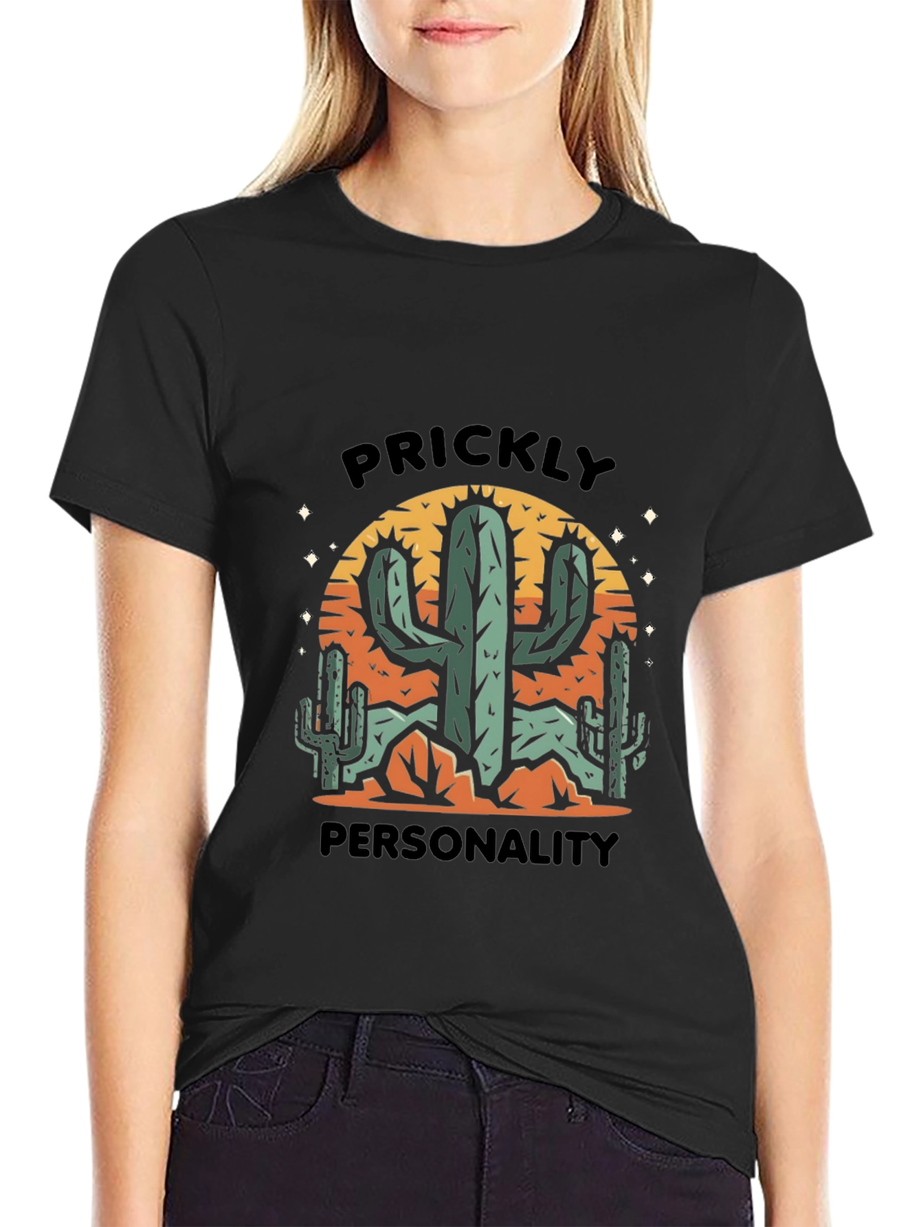 Prickly Personality Cactus Graphic Tee