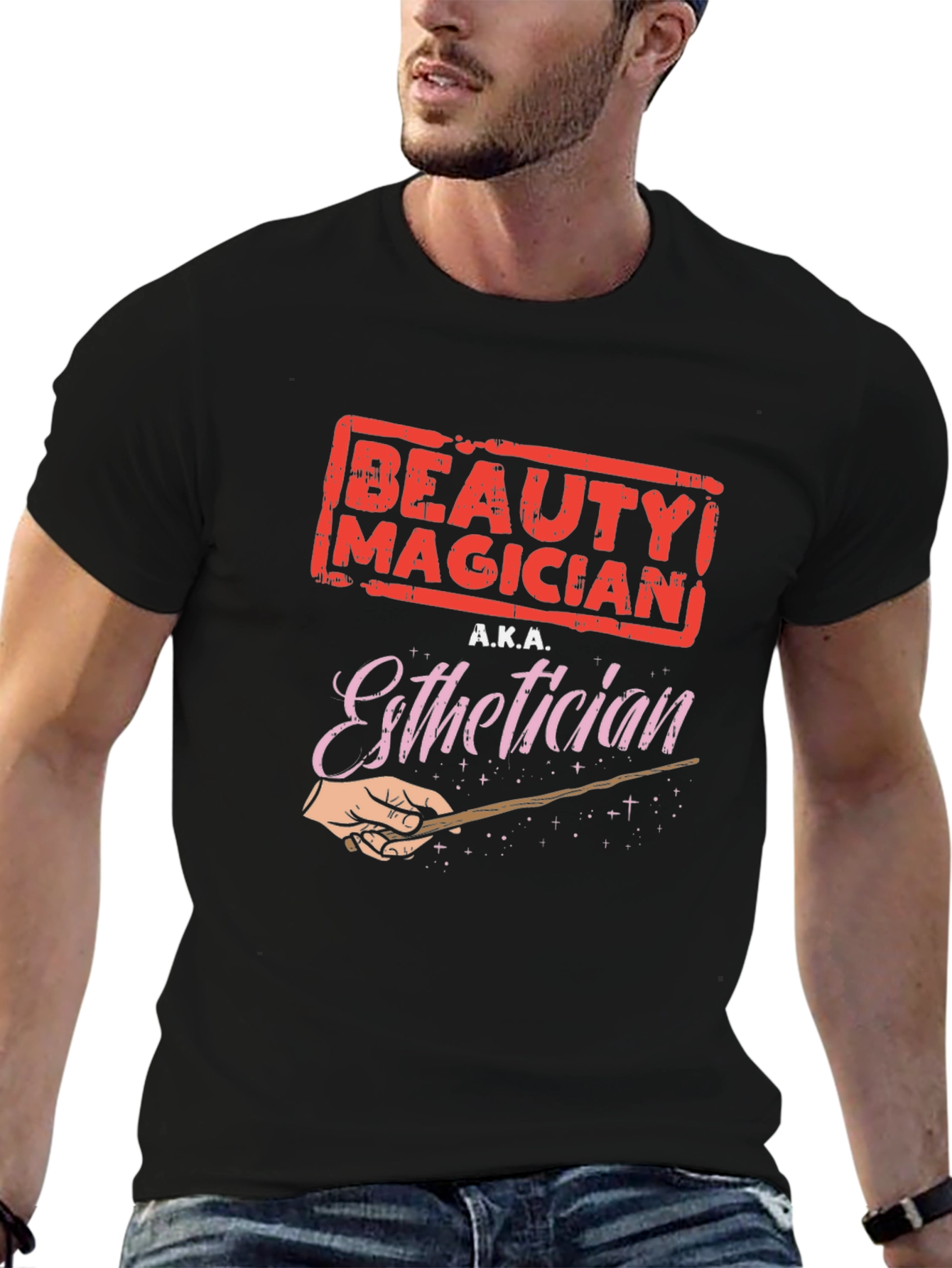 Beauty Magician Esthetician Black T-Shirt
