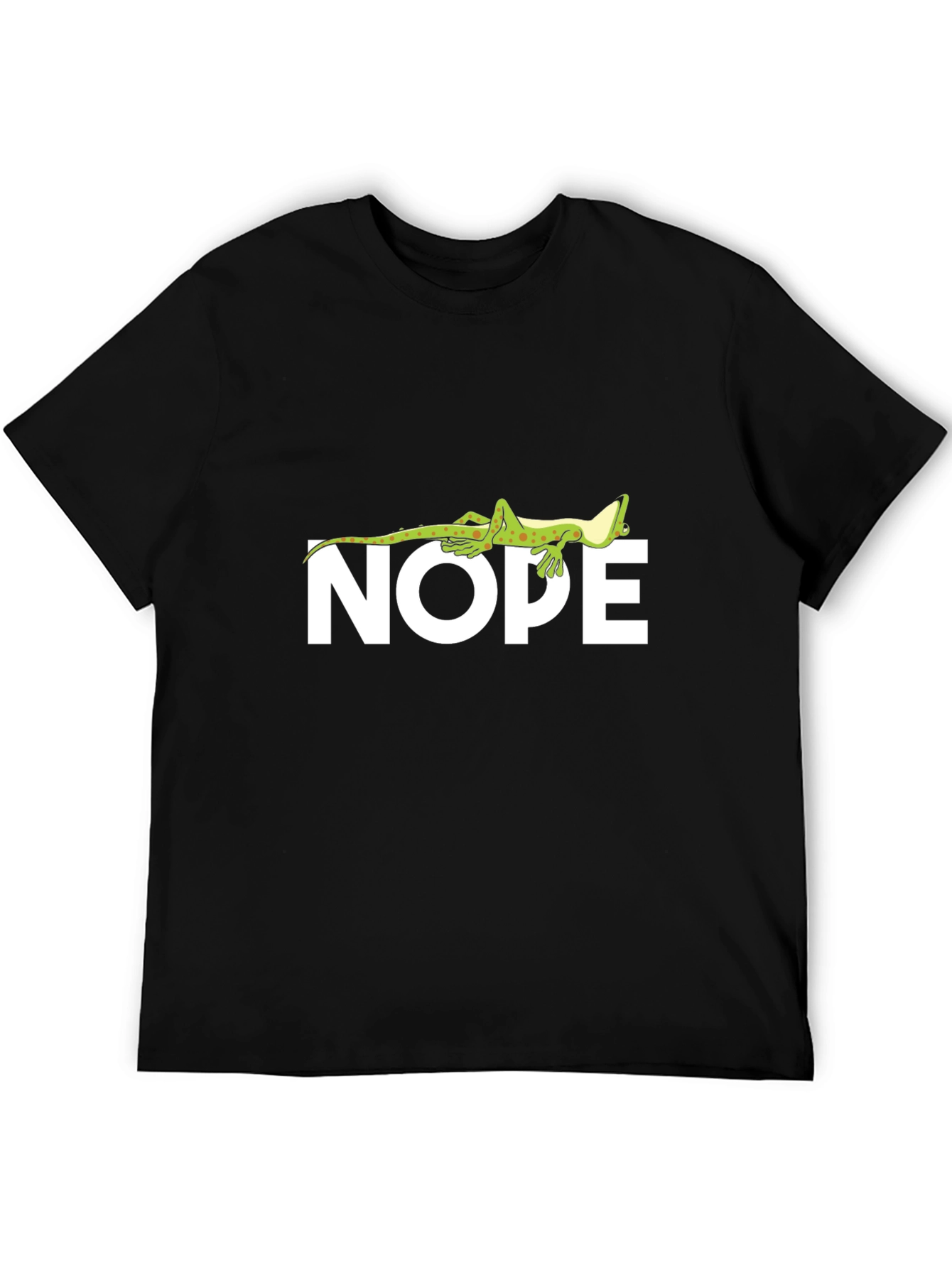 Nope Lizard T-Shirt - Comfy Black Tee