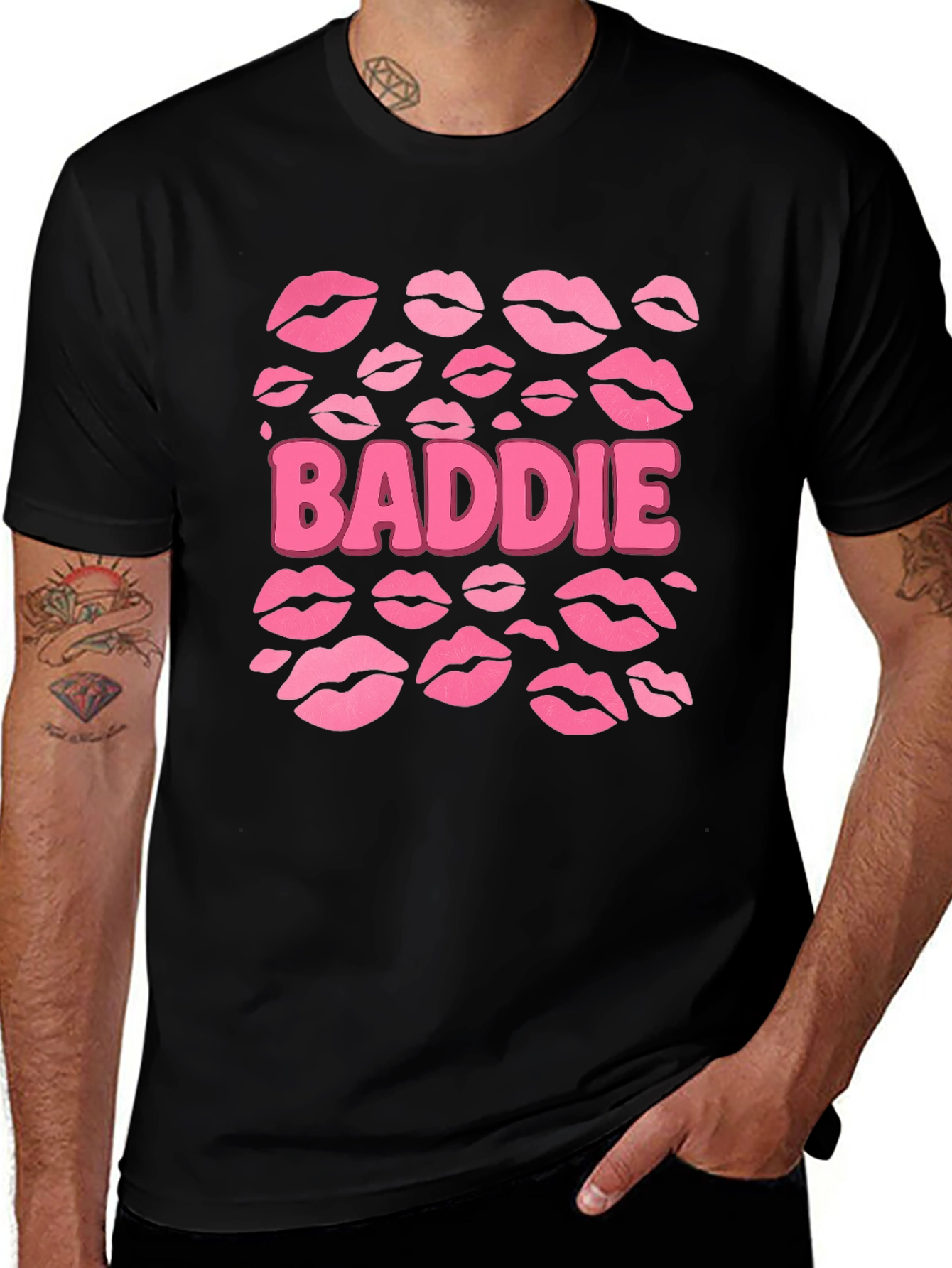 Baddie Lips Graphic Tee - Trendy Womens Fashion