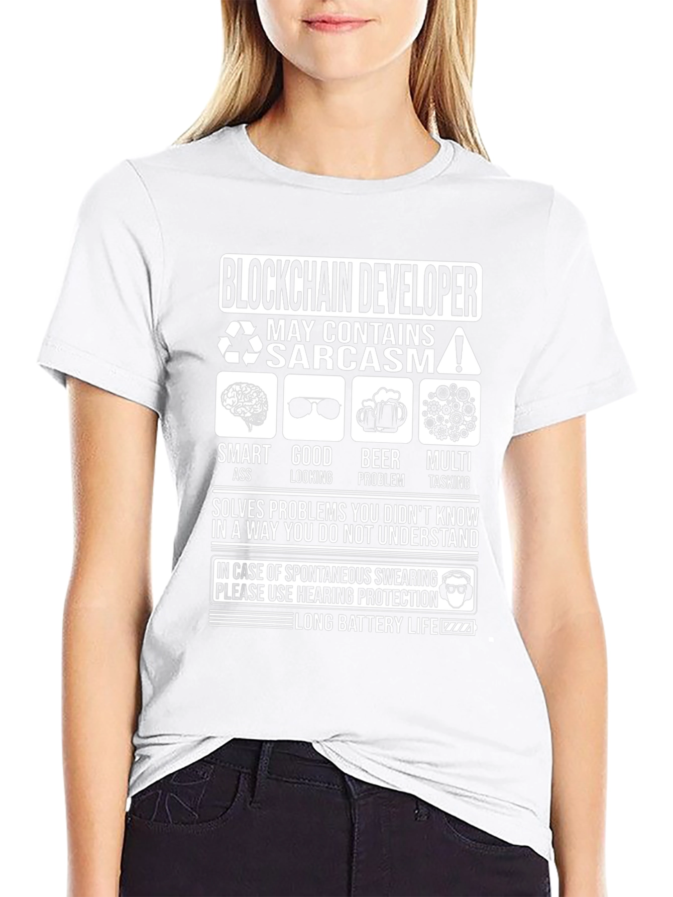 Blockchain Developer T-Shirt - Sarcasm Inside!