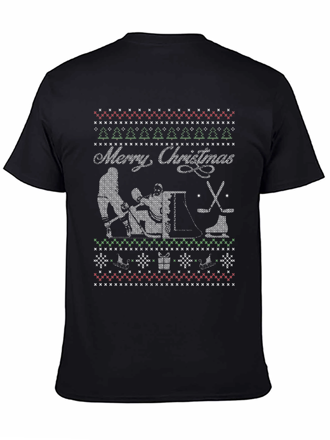 Ugly Christmas Hockey T-Shirt