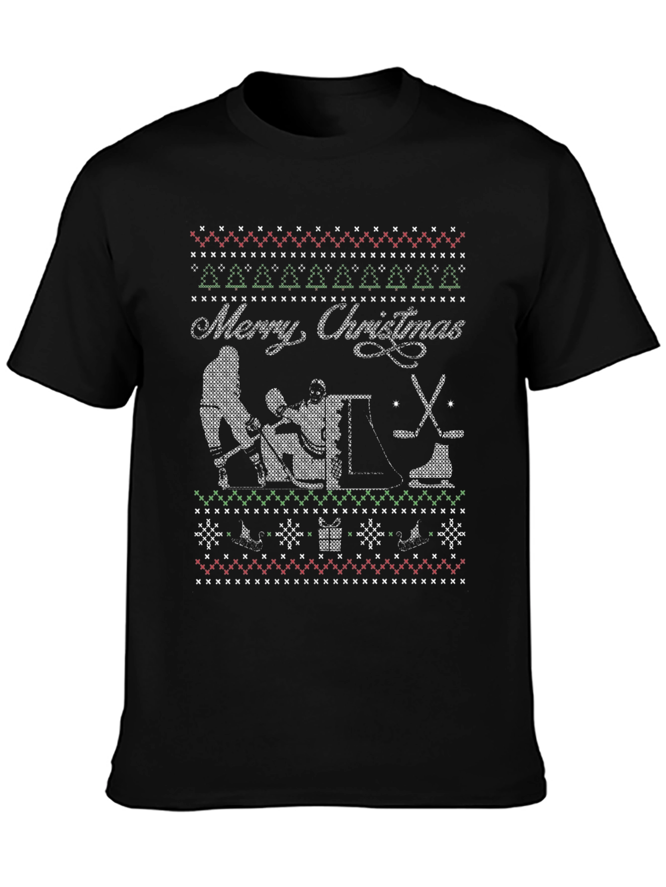 Ugly Christmas Hockey T-Shirt