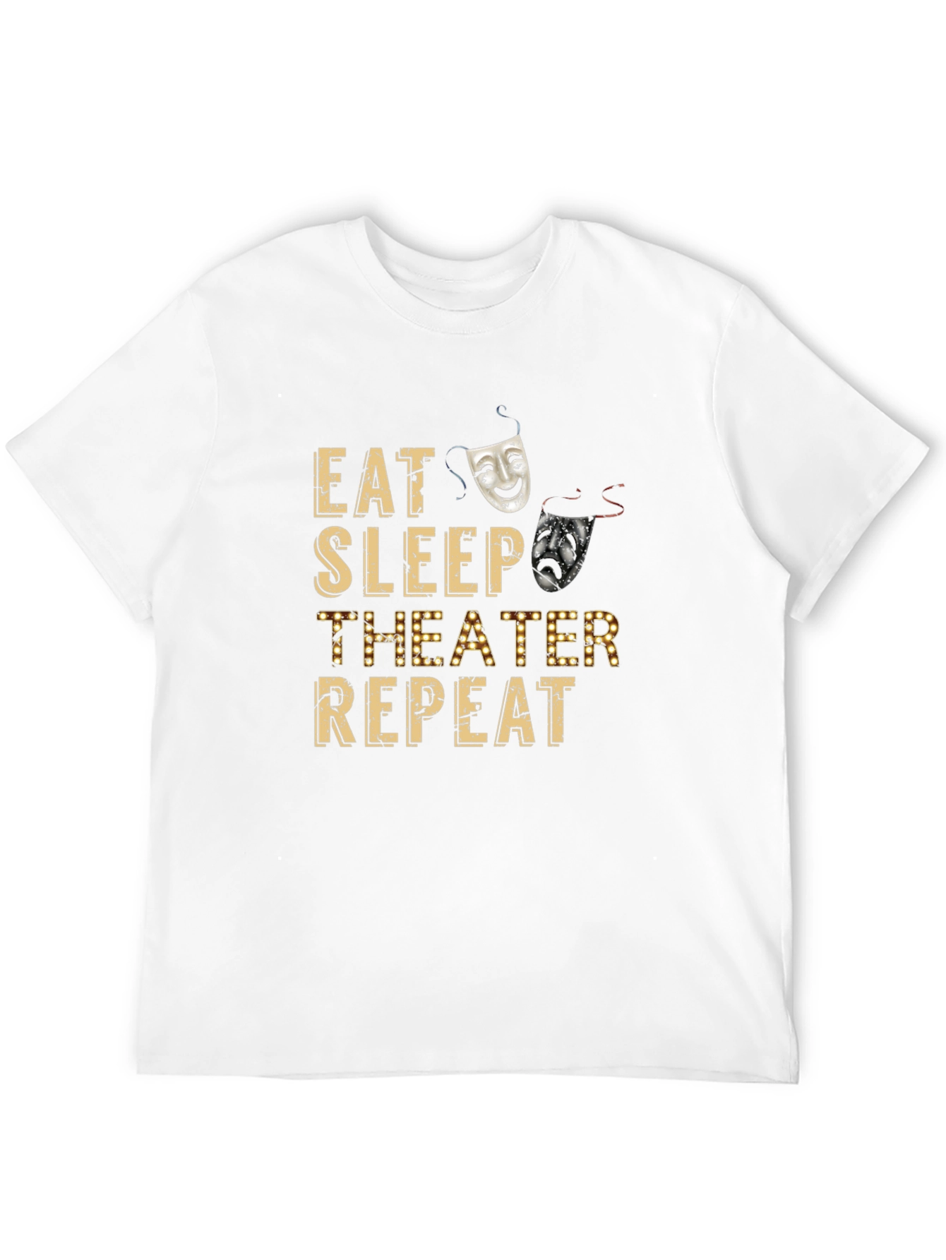 Eat Sleep Theater Repeat Black T-Shirt